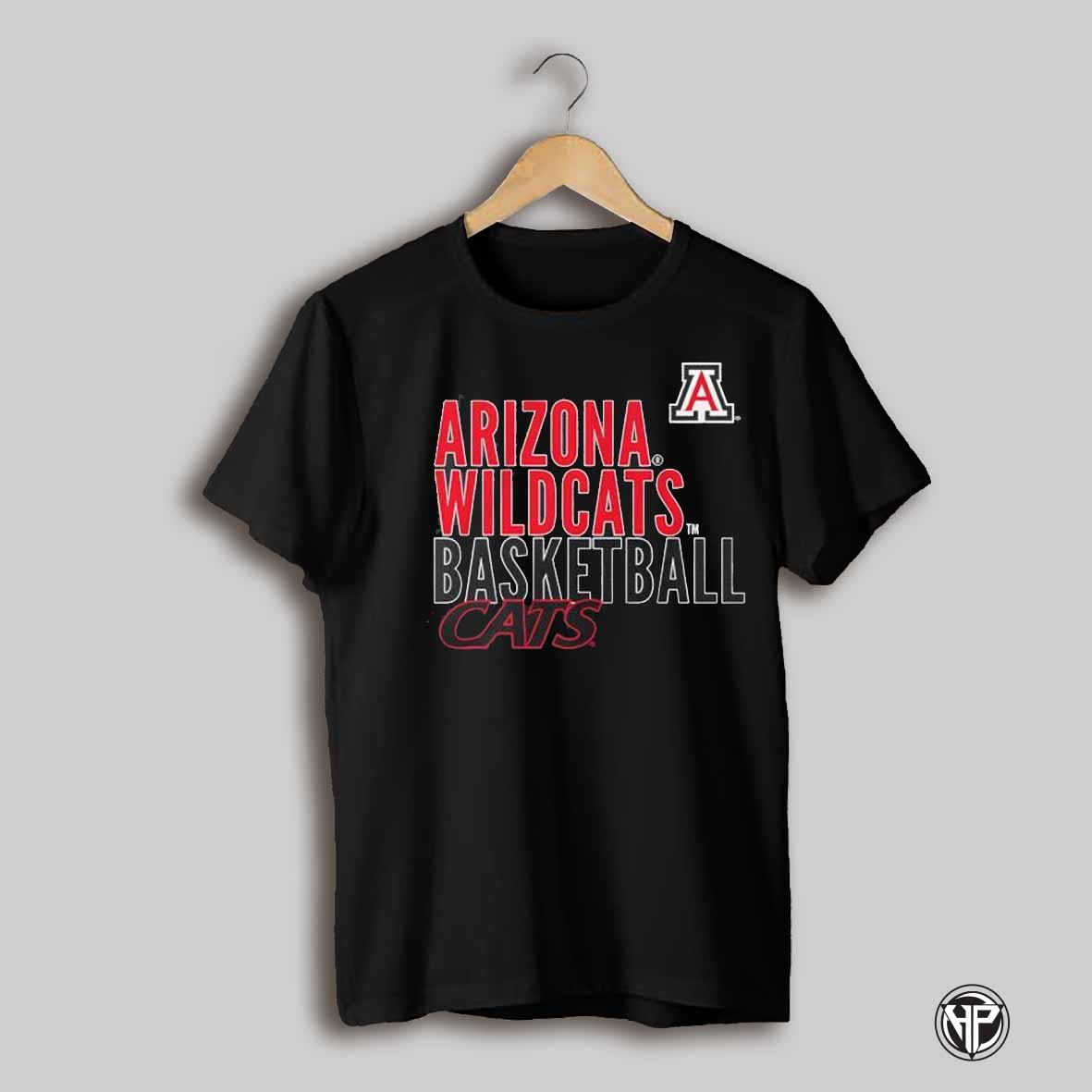 Arizona Wildcats Basketball Text Logo Overlay Shirt