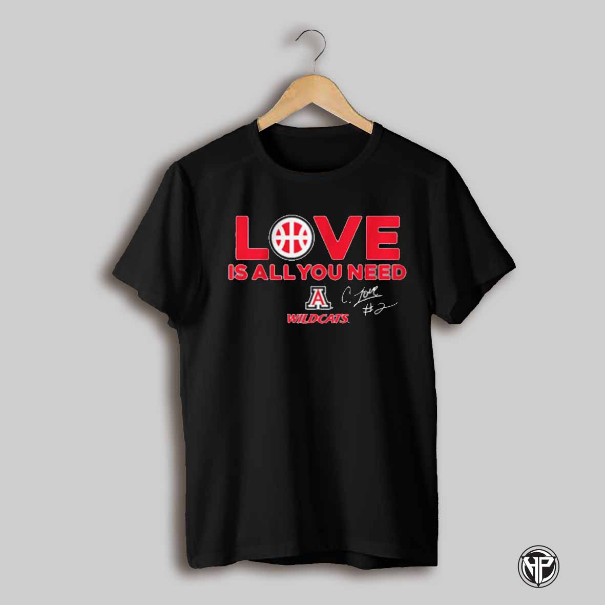 Arizona Wildcats Mens Basketball Ncaa Caleb Love Is All You Need Signature T Shirt