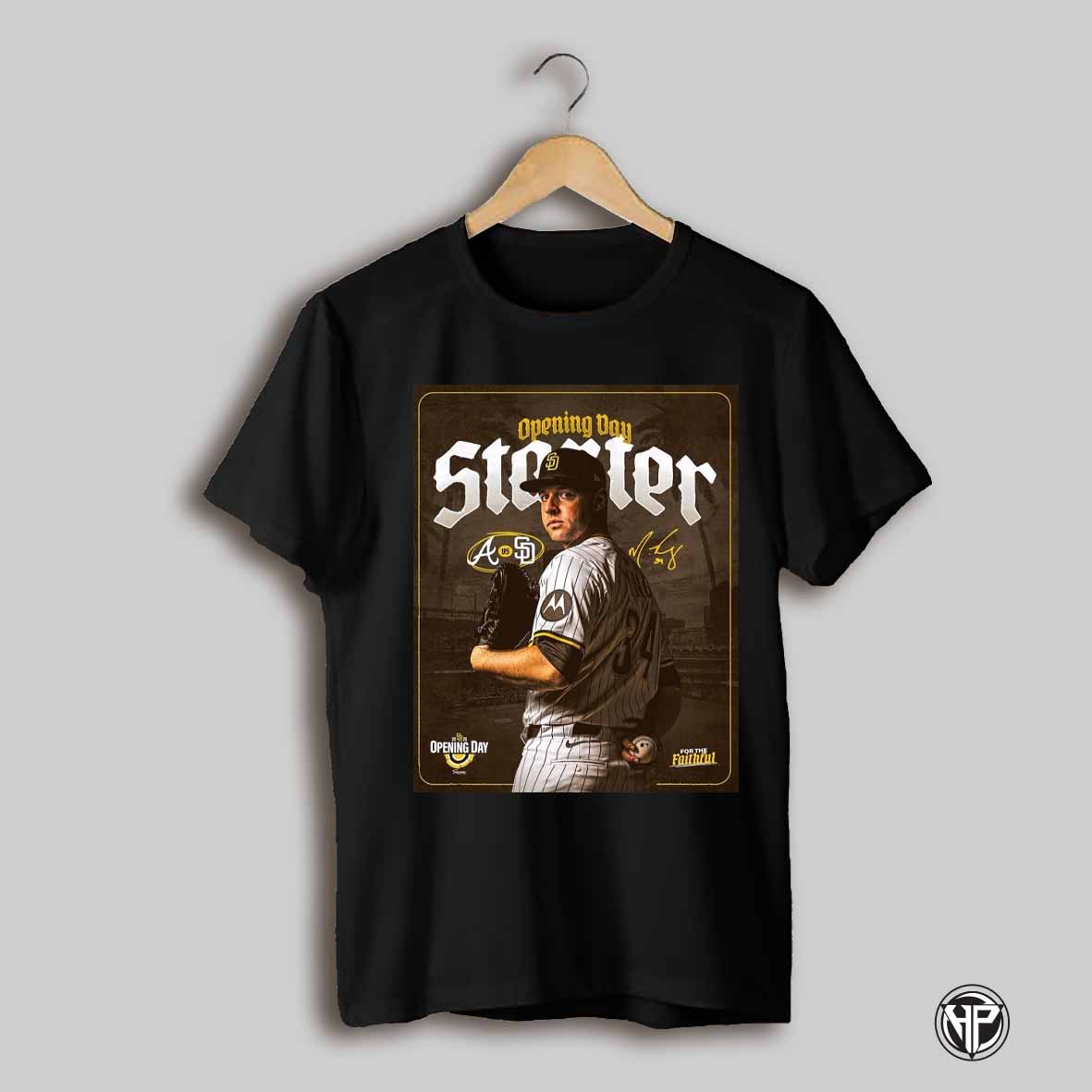 Atlanta Braves At San Diego Padres Michael King Mlb Opening Day Starter 2025 For The Faithful Signature Poster T Shirt