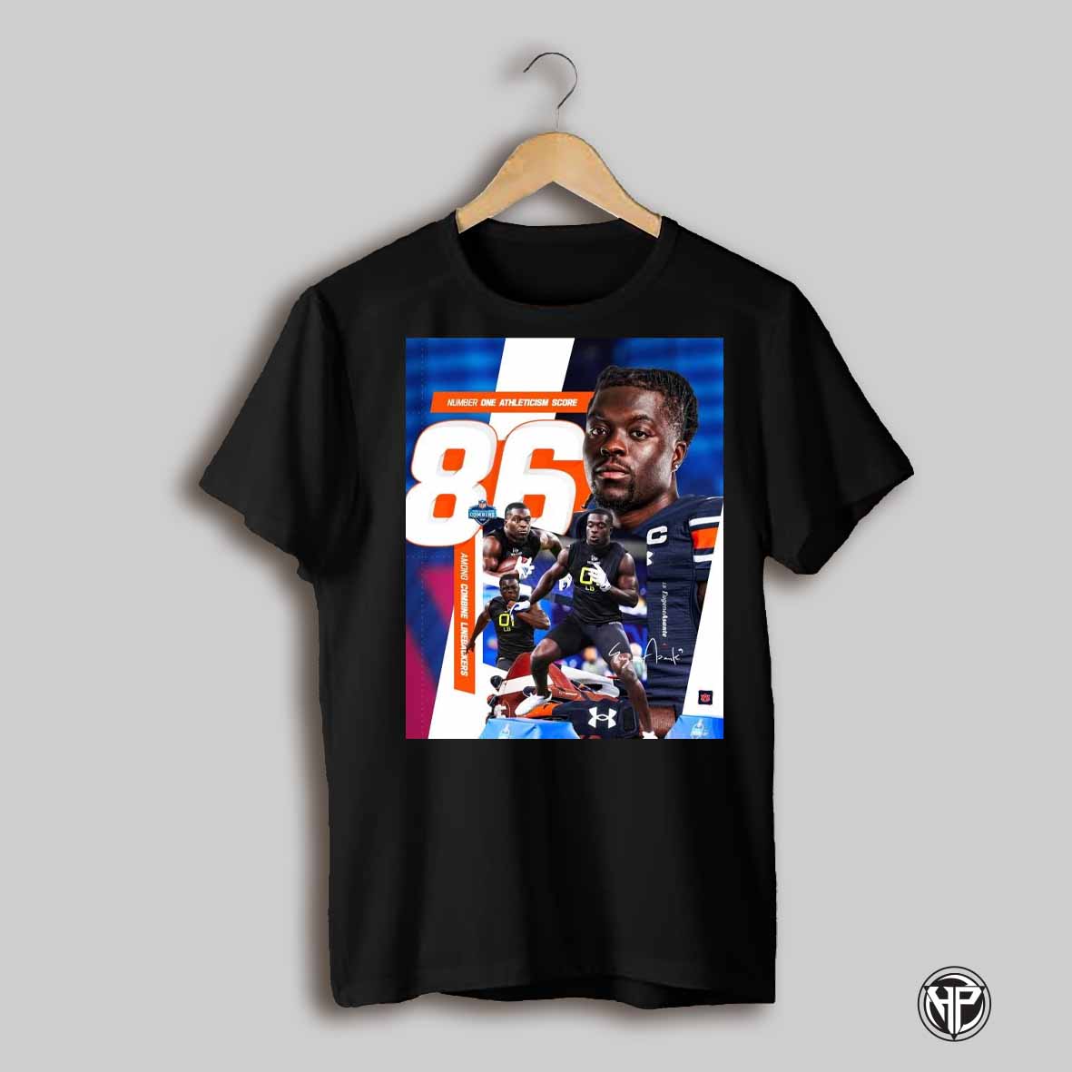 Auburn Football Eugene Asante Number One Athleticism Score 86 Among Combine Linebackers Signature Poster T Shirt