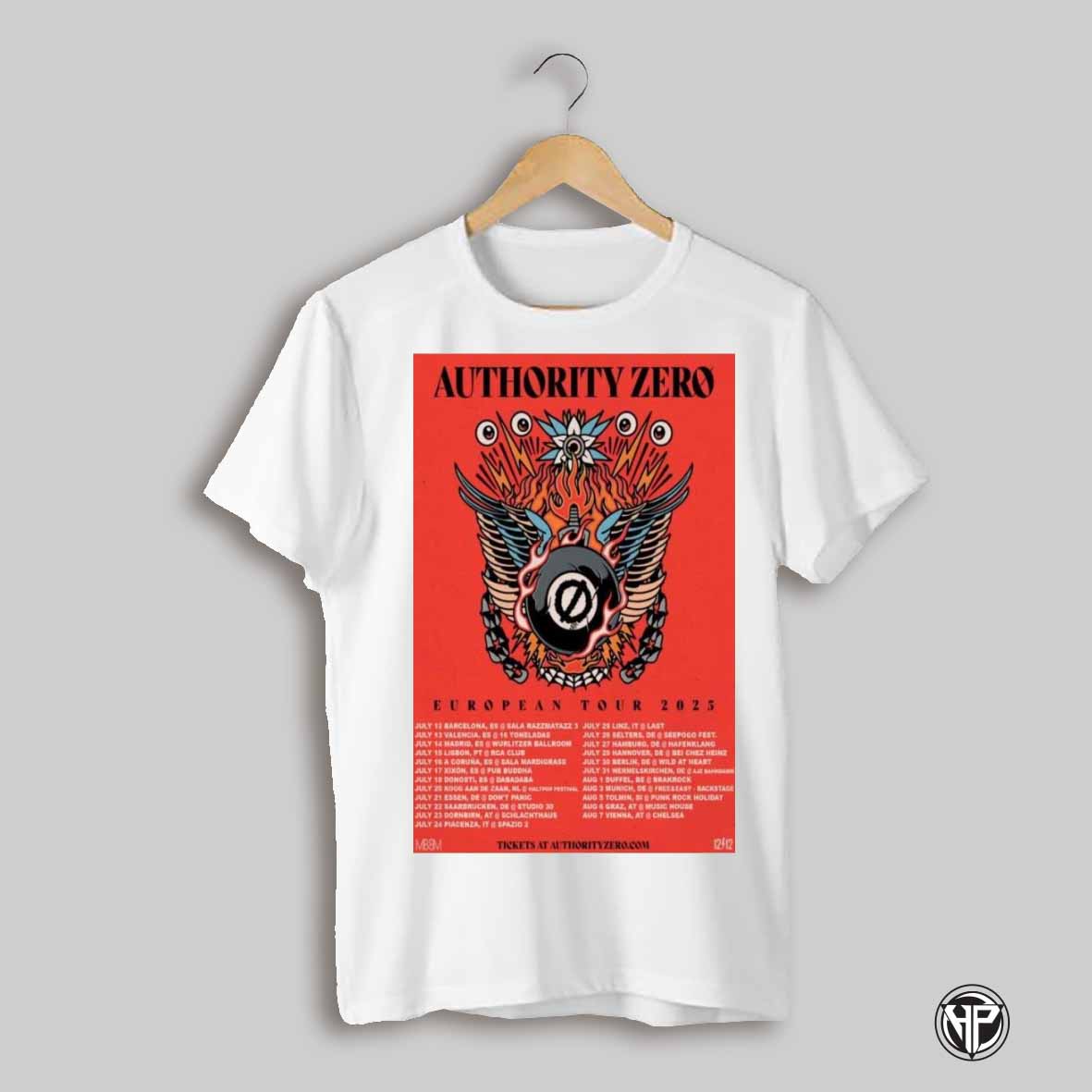 Authority Zero European Tour 2025 Shirt