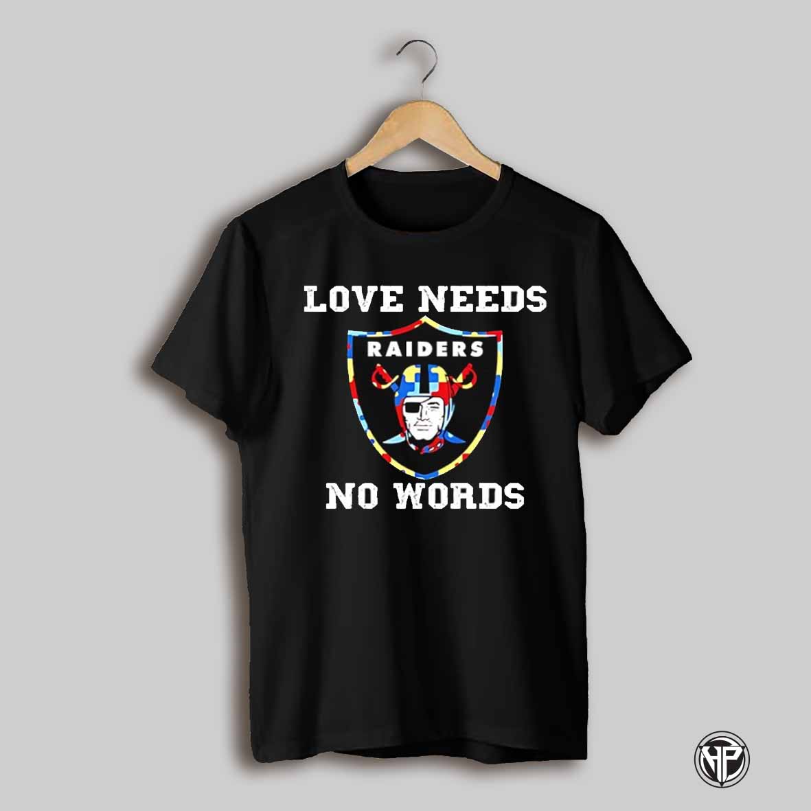 Autism Awareness Las Vegas Raiders Love Needs No Words Shirt