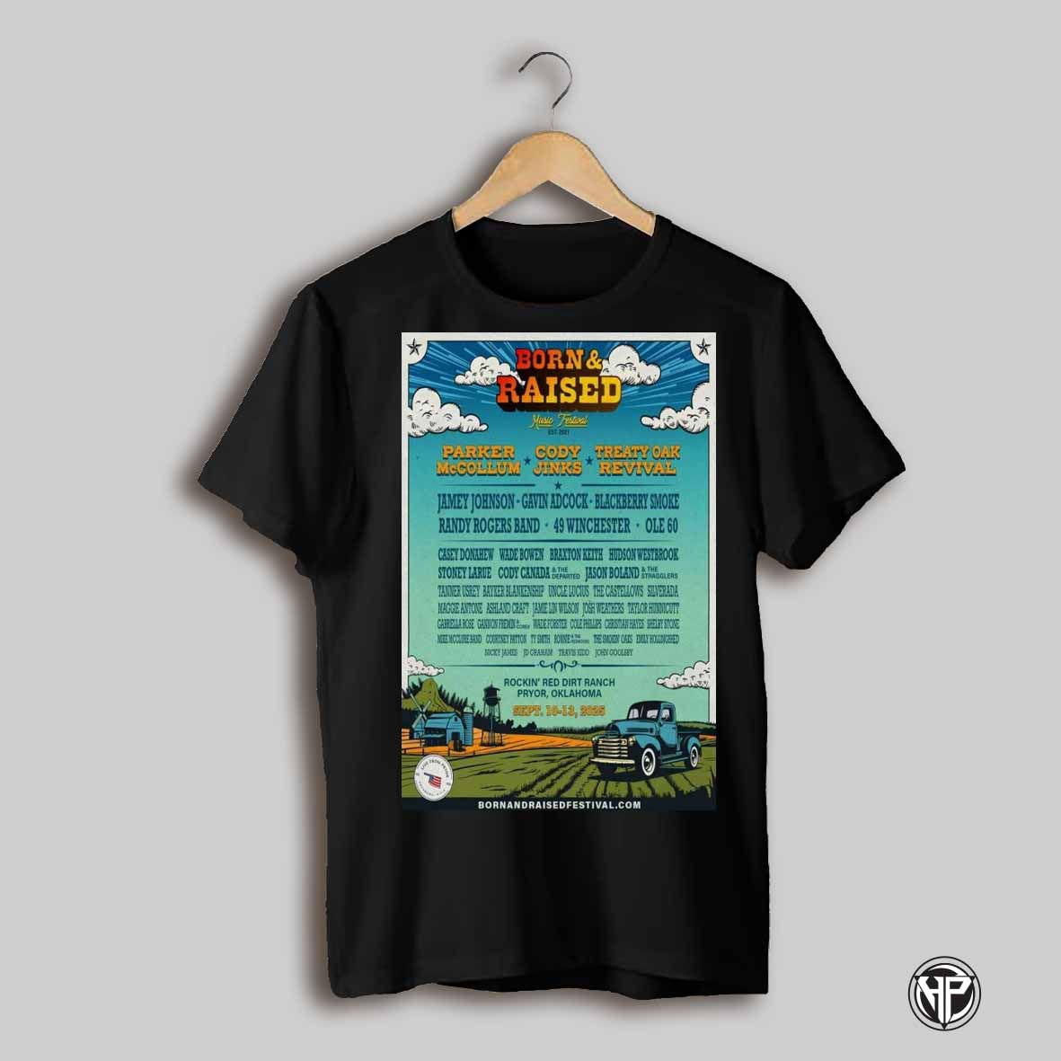 Born Raised Music Festival Sept 10 13 2025 Pryor Oklahoma Event Poster T Shirt