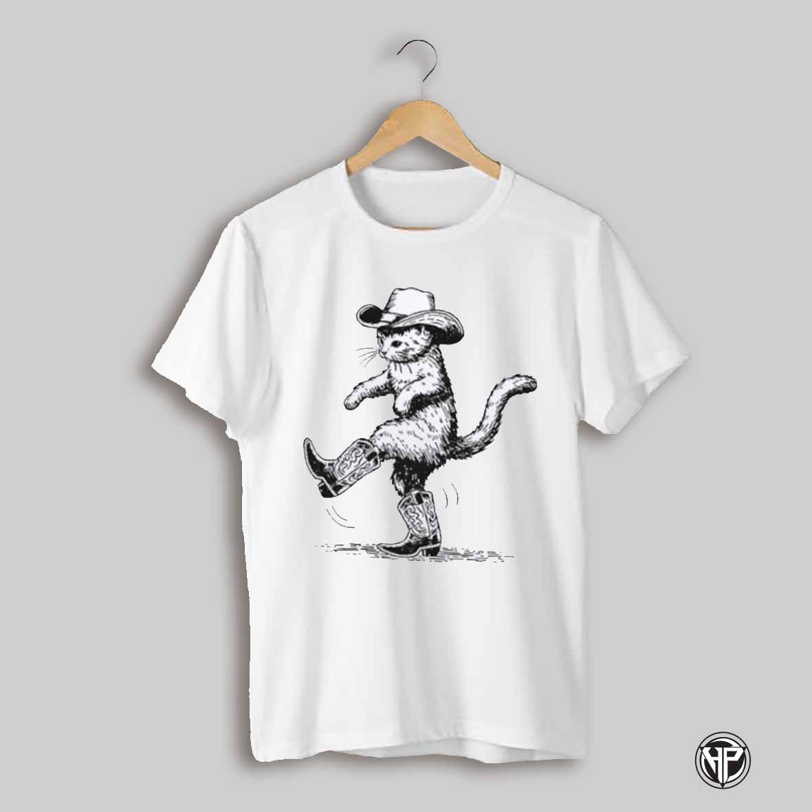 Cat With Cowboy Hat And Boots Cowgirl Western Country Shirt