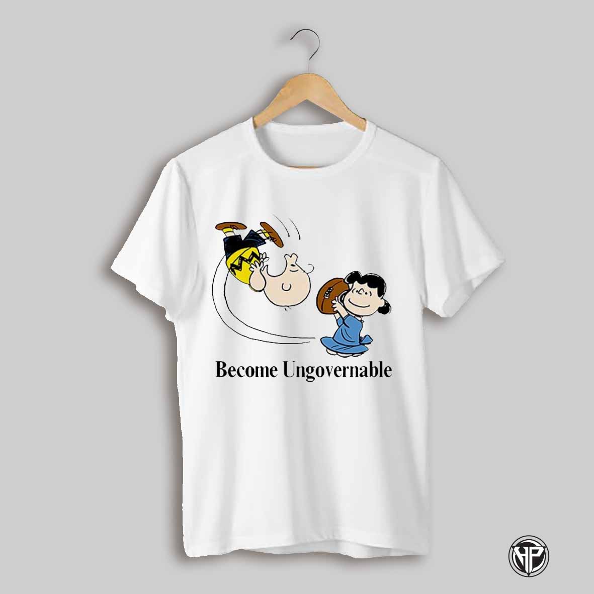 Charlie Brown And Lucy Van Pelt Become Ungovernable Football Shirt
