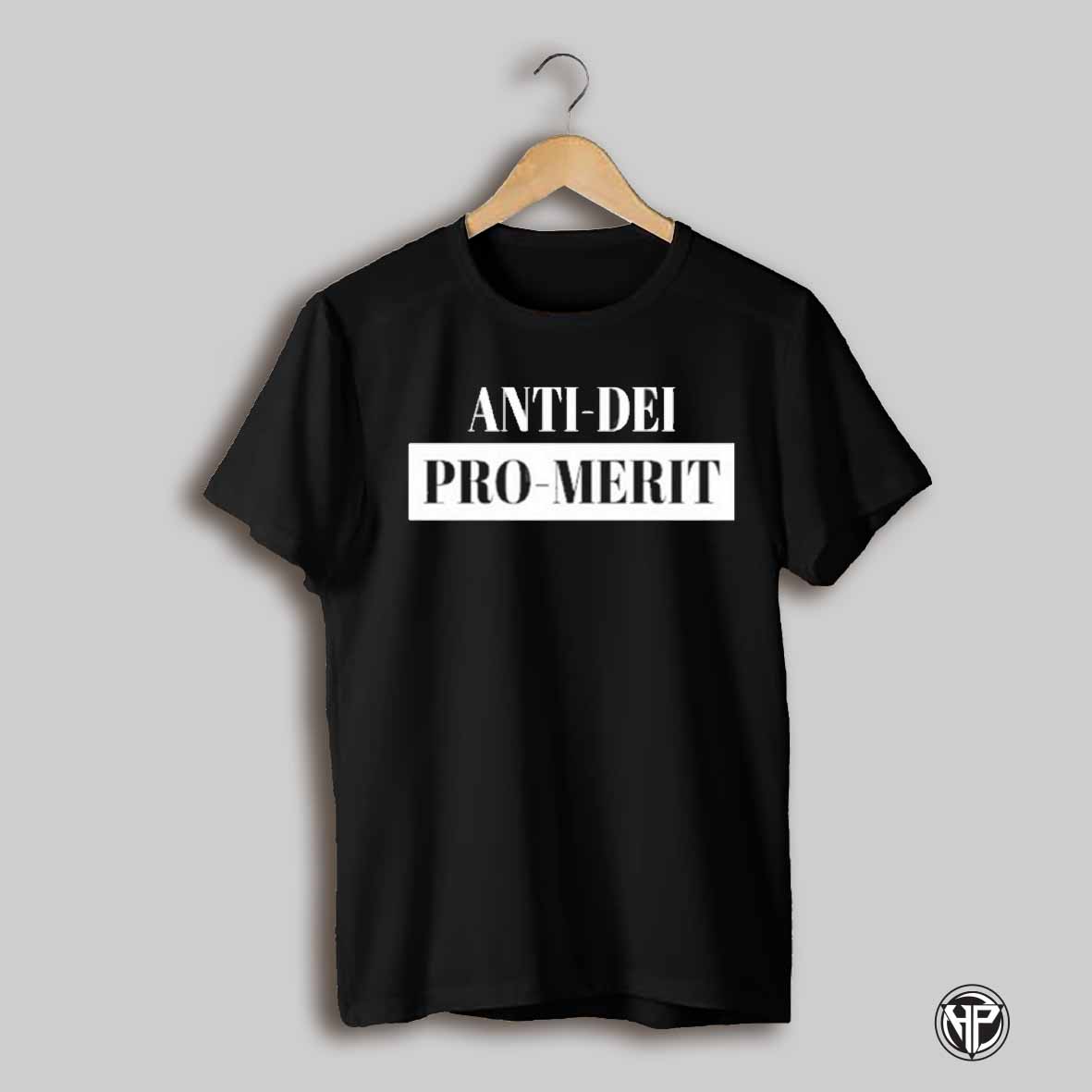 Charlie Kirk Wearing Anti Dei Pro Merit T Shirt