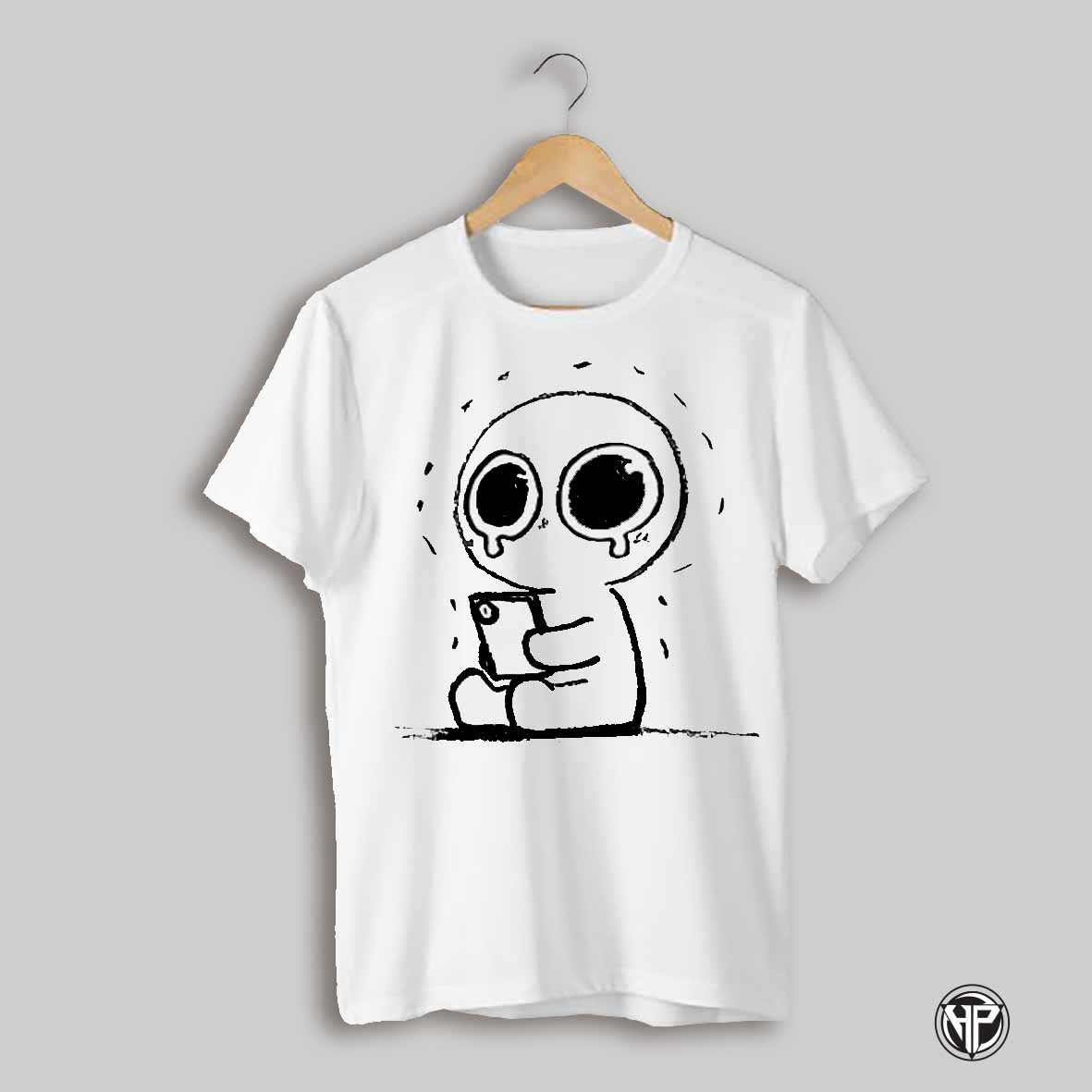 Crying Ghost With Phone Shirt