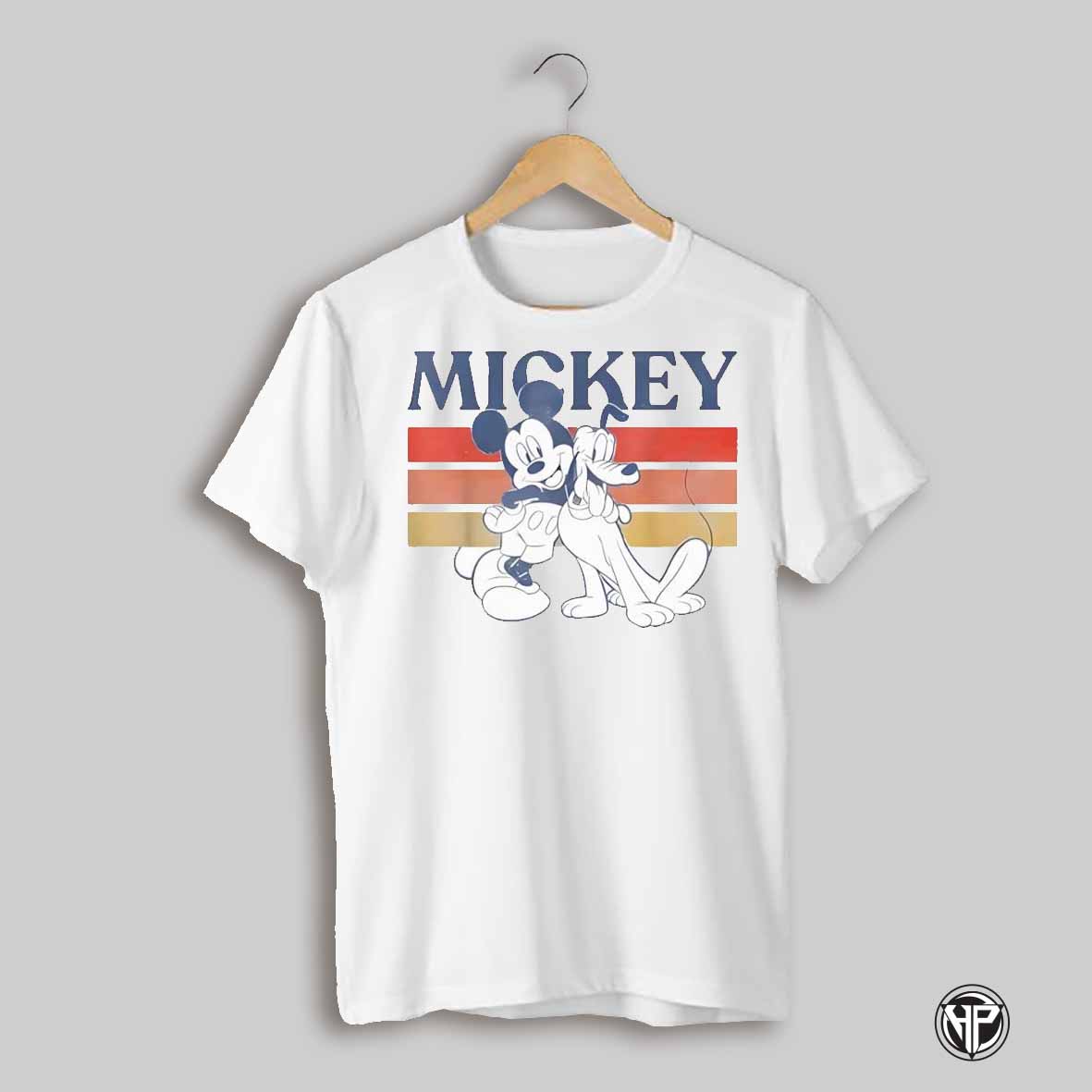 Disney Mickey And Friends Mickey And Pluto Cartoon Retro Shirt