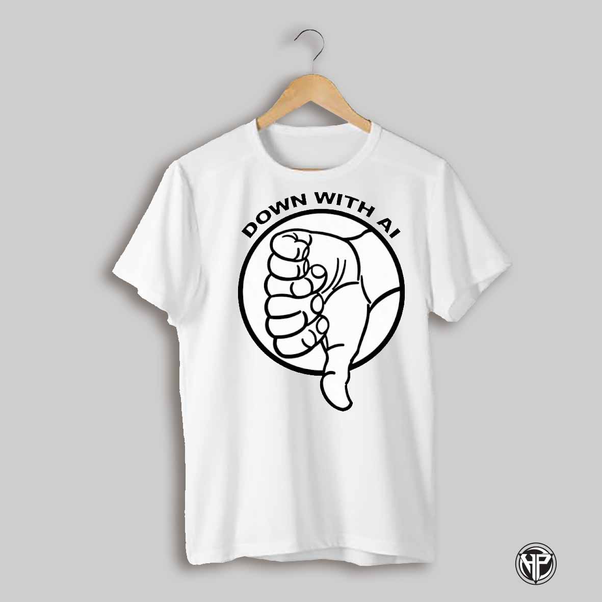 Down With Ai Hand Dislike Design Shirt