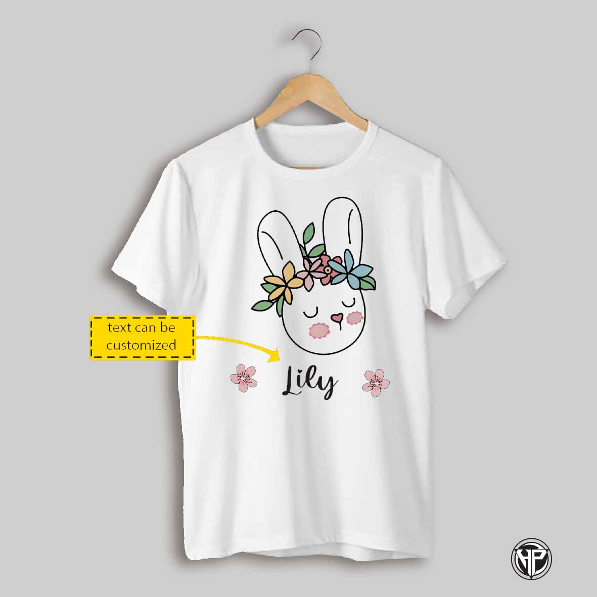 Easter Bunny Tshirt Baby Bodysuit Babygrow Personalised Kids T Shirt