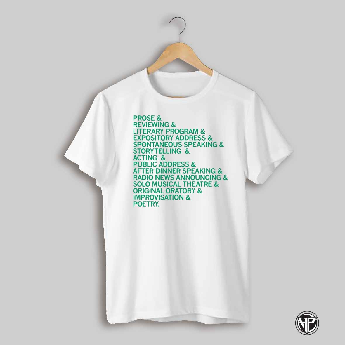 Events Speech List Green Prose Reviewing Literary Program Shirt