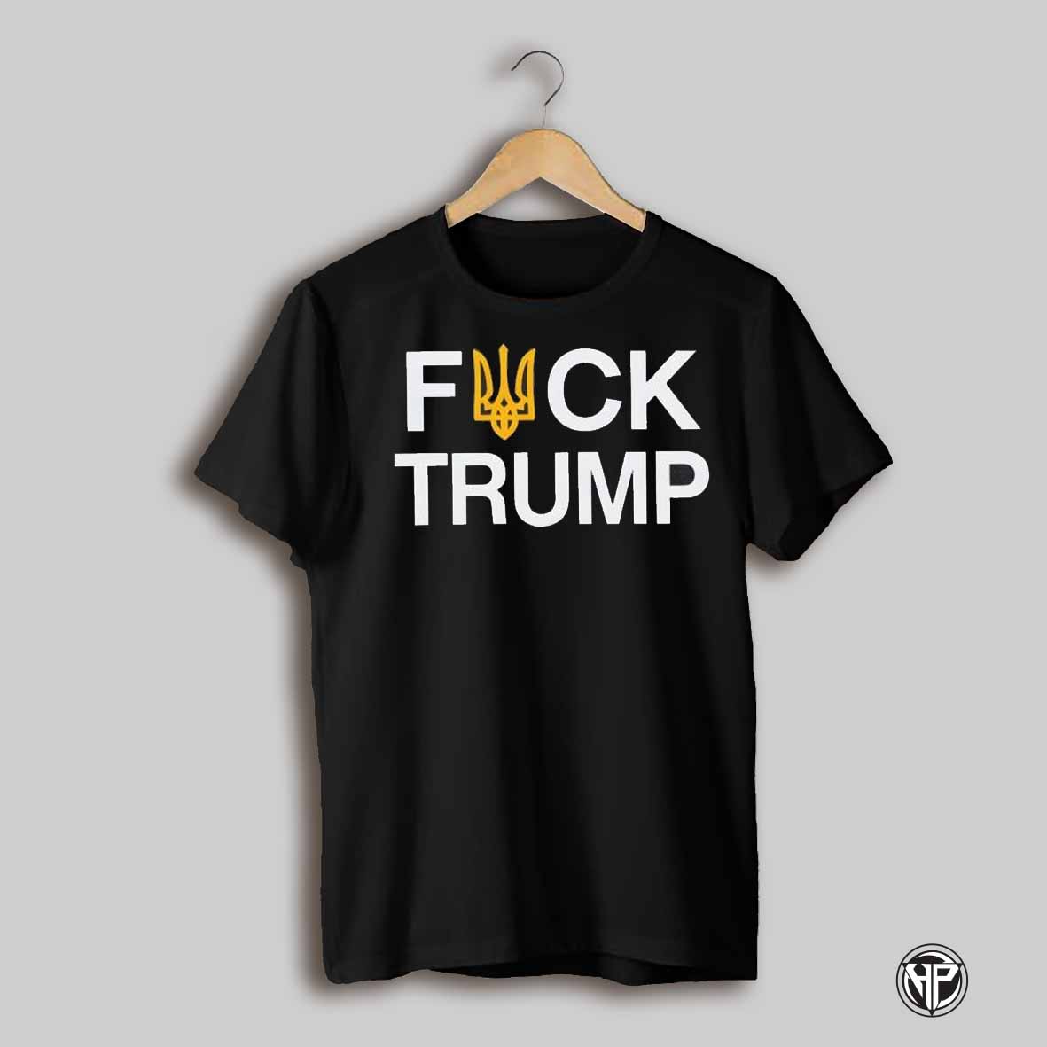 Fck Trump Zelensky Ukrainian Flag Trident Shirt