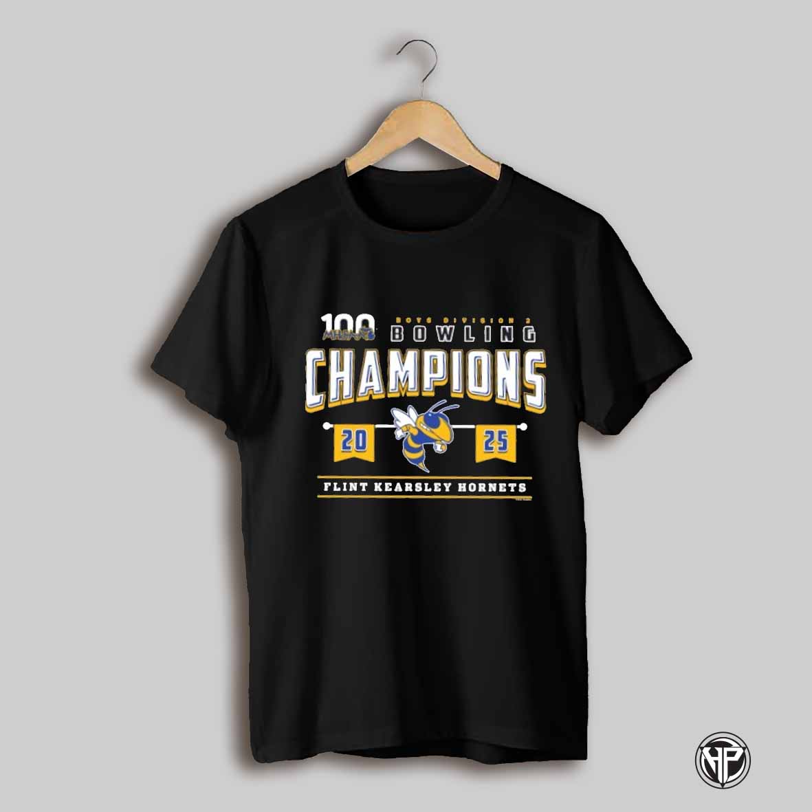 Flint Kearsley Hornets 2025 Mhsaa Boys Division 2 Bowling Champions Shirt