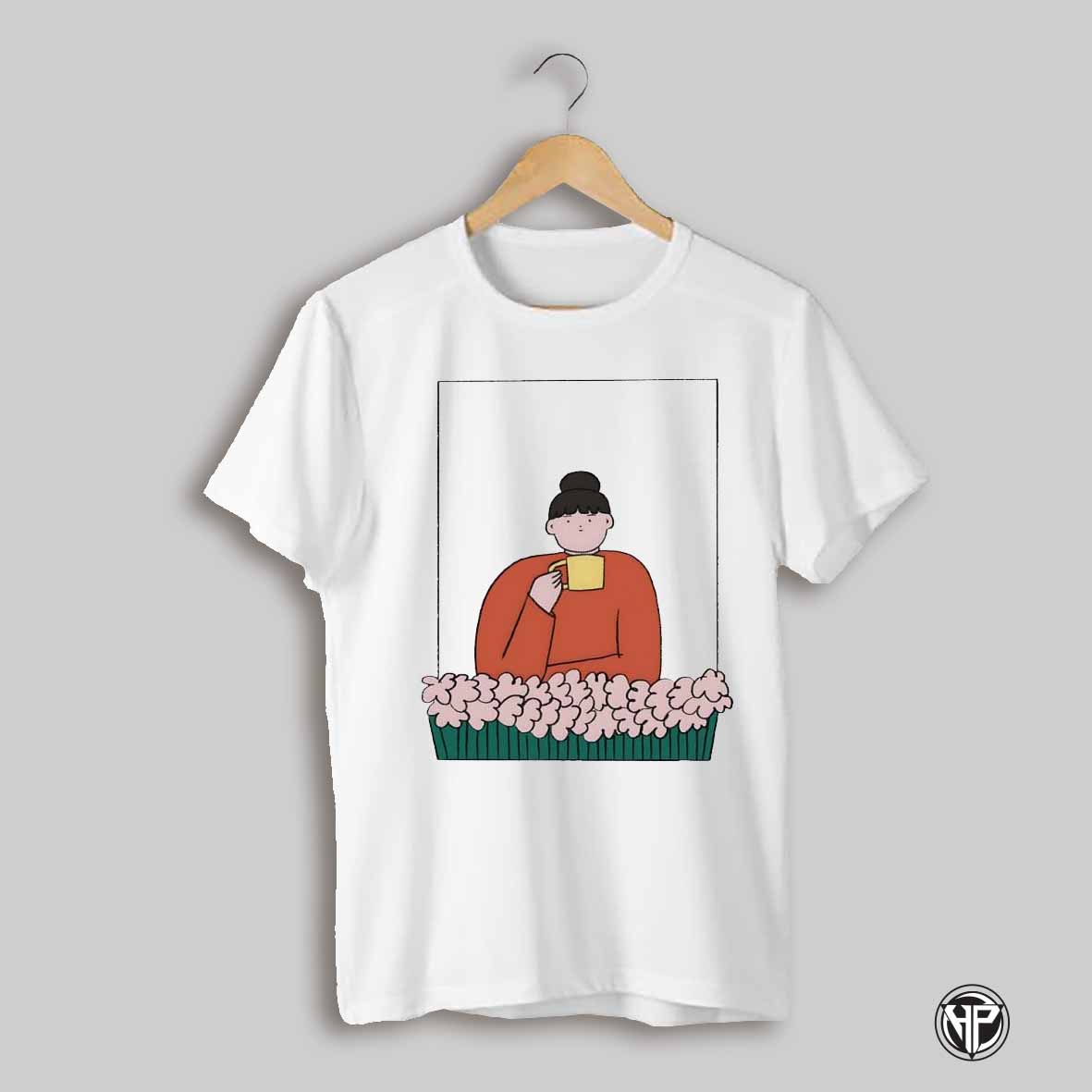 Girl Drink Tea Cute Shirt