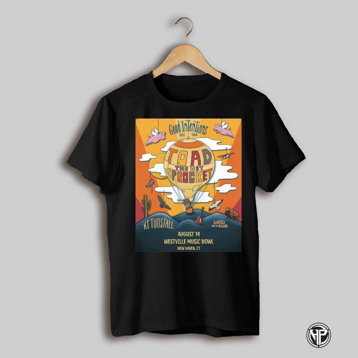 Good Intentions 2025 Tour Toad The Wet Sprocket Kt Tunstall August 14 Westville Music Bowl New Haven Ct Poster T Shirt