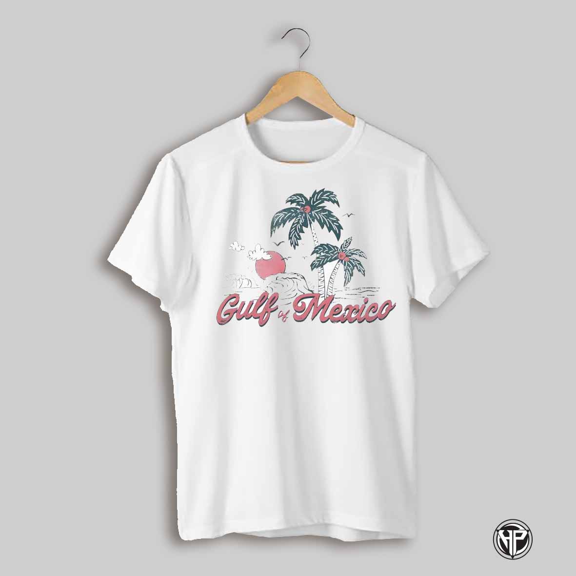 Gulf Of Mexico Beach With Sun And Coconut Trees Shirt