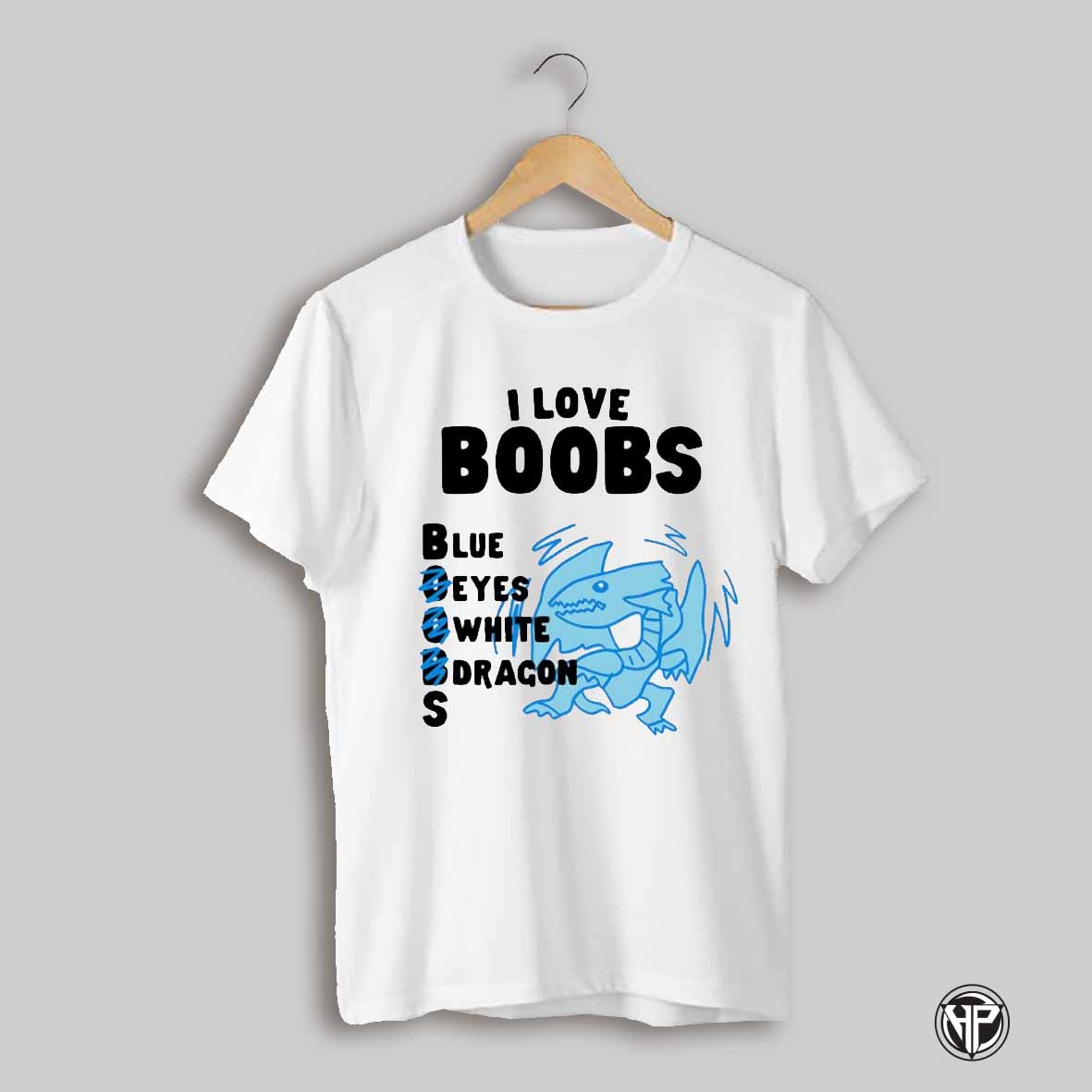I Love Boobs Blues Eyes White Dragon S Shirt