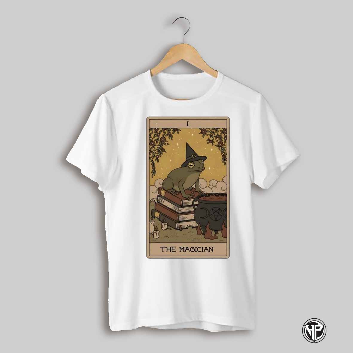 I The Magician Frog Tarot And Books Vintage Shirt