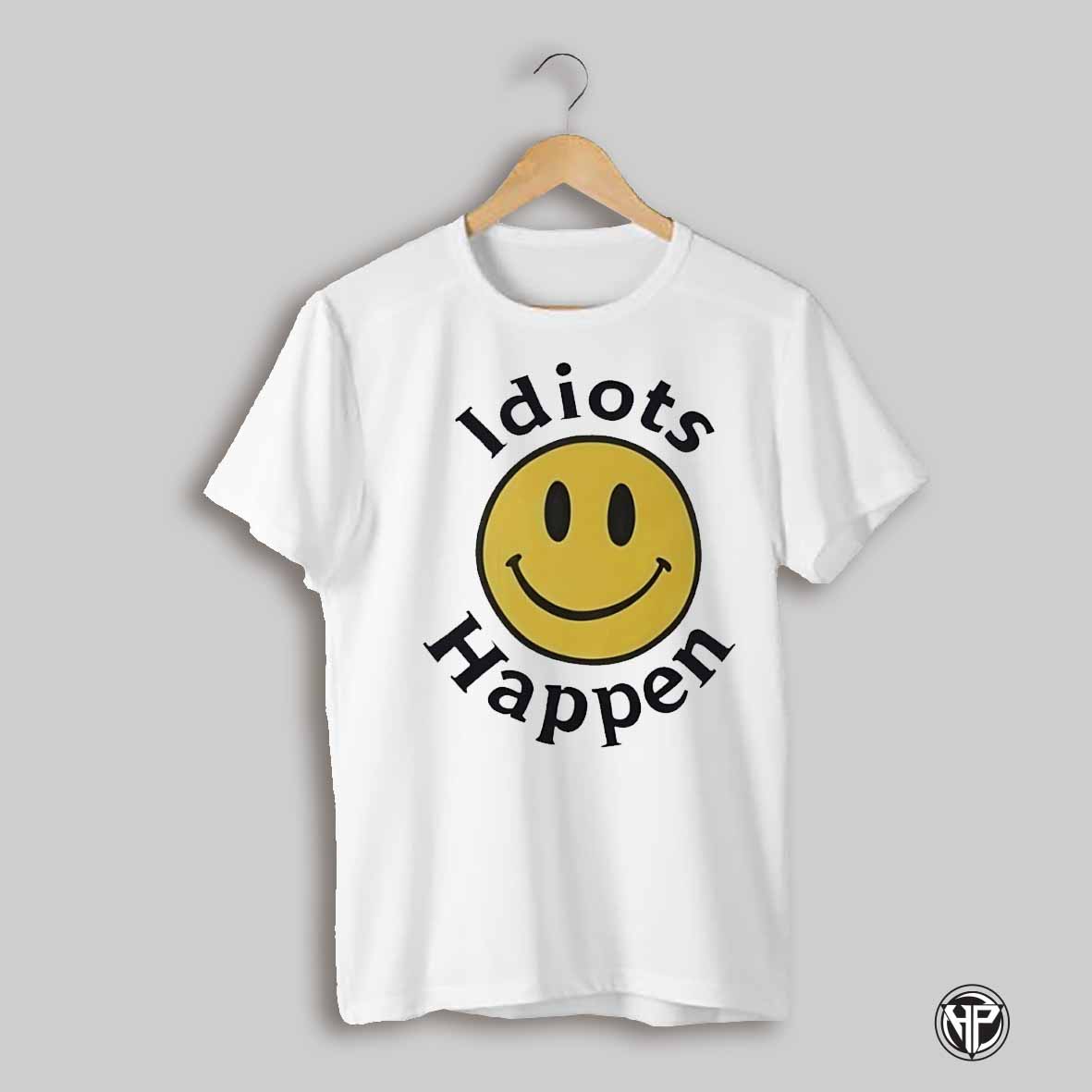 Idiots Happen Emoji Shirt