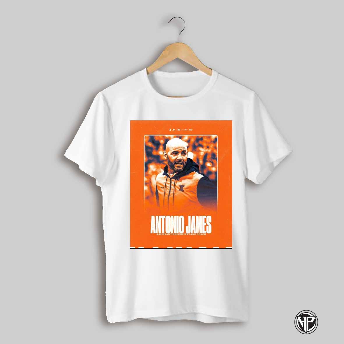 Illinois Fighting Illini Football Welcome Back Former Illini Antonio James Assistant Defensive Line Coach Poster T Shirt