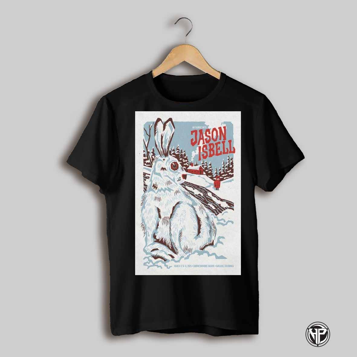 Jason Isbell March 12 13 2025 Oakland Ca Tour Poster T Shirt