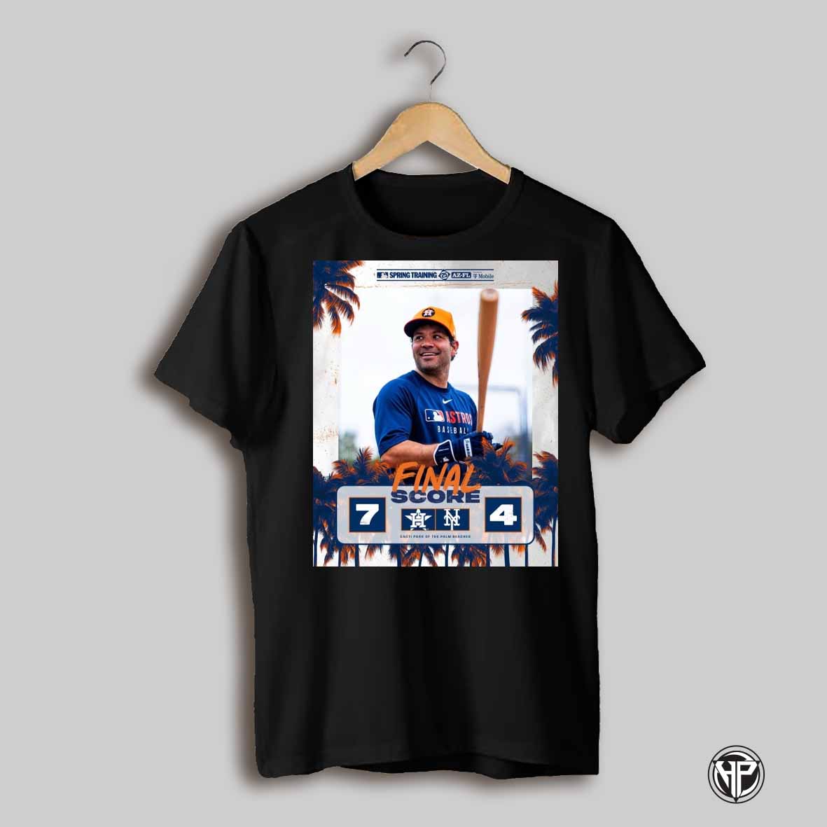 Jose Altuve Houston Astros Vs New York Mets Final Score 7 4 Cacti Park Of The Palm Beaches Mlb Spring Training Poster T Shirt
