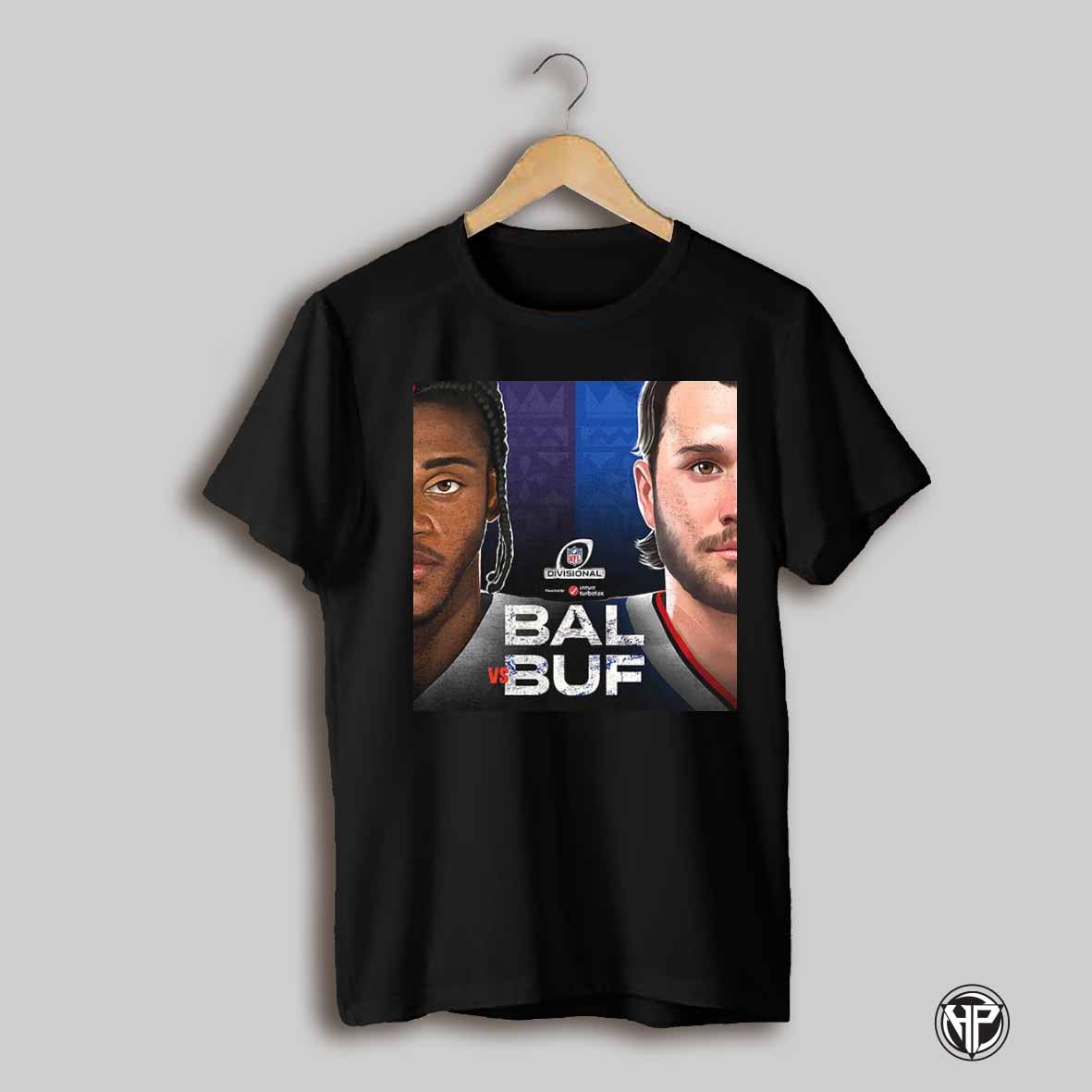 Josh Allen Buffalo Bills Vs Lamar Jackson Baltimore Ravens Nos Playoffs Da Nfl 2025 Shirt