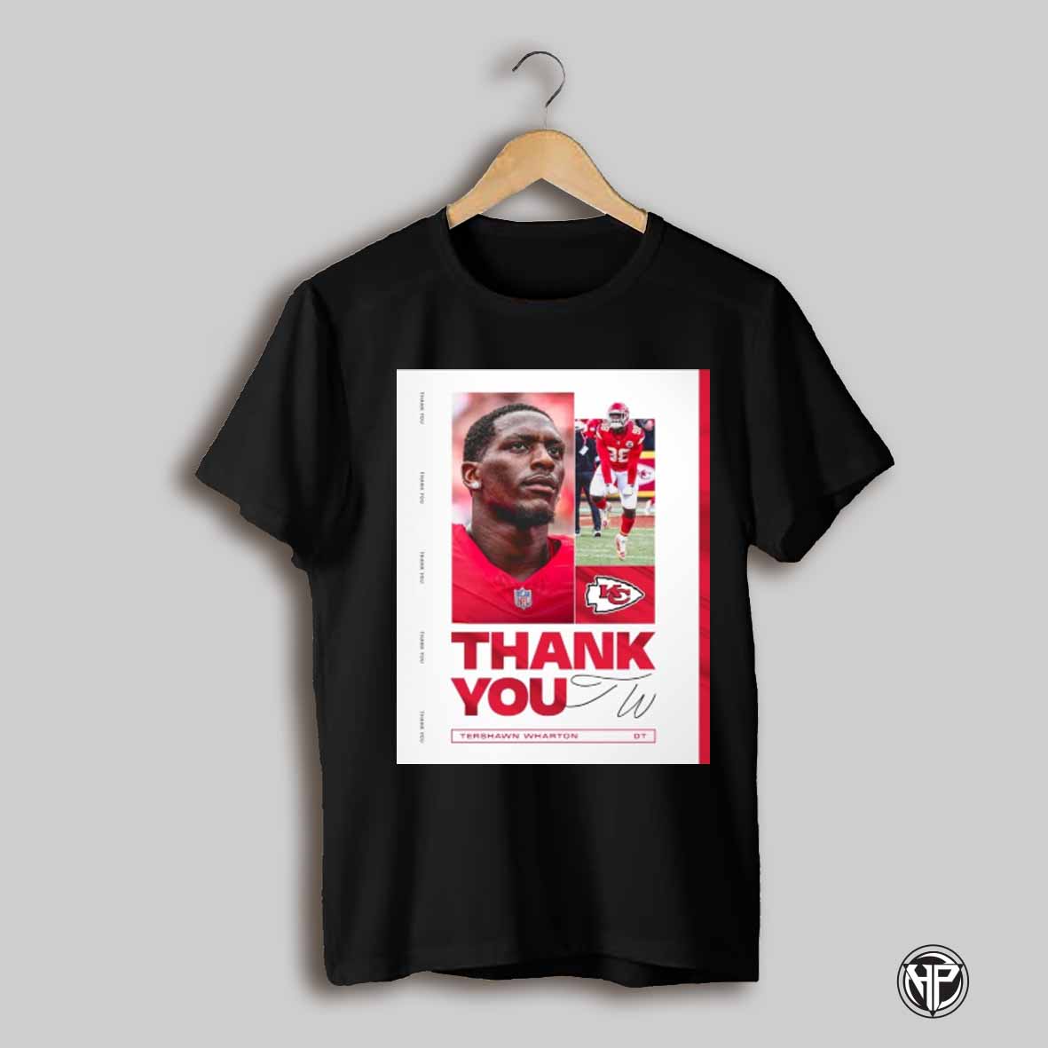 Kansas City Chiefs Football Nfl Wishing You Well Thank You Tershawn Wharton Signature Poster T Shirt
