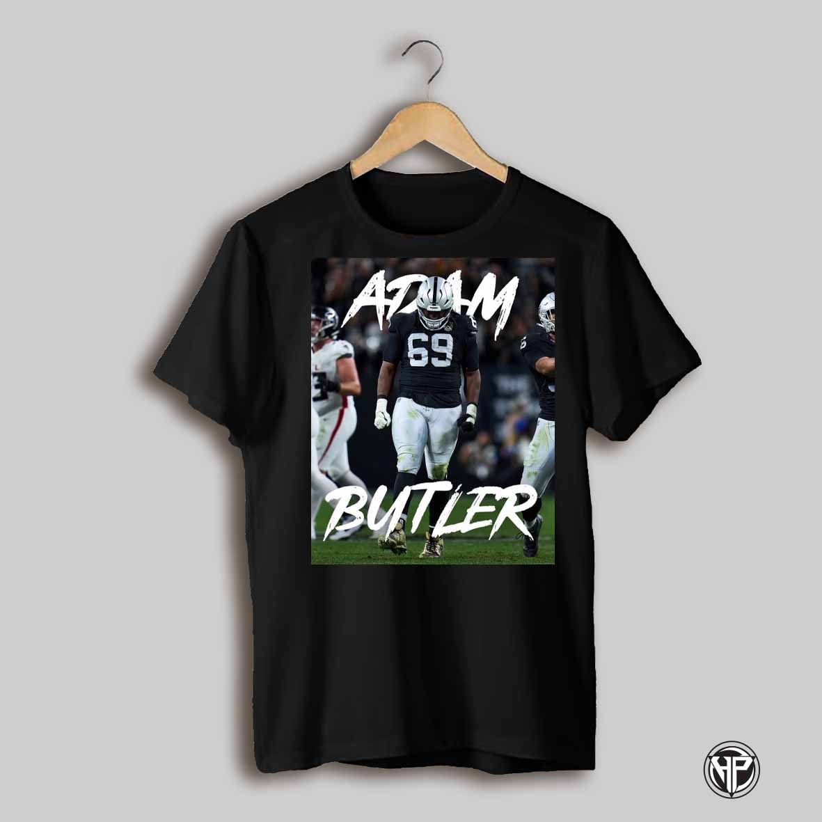 Las Vegas Raiders Nfl Football Adam Butler Dt First Line Of Defense Raider Nation Poster T Shirt