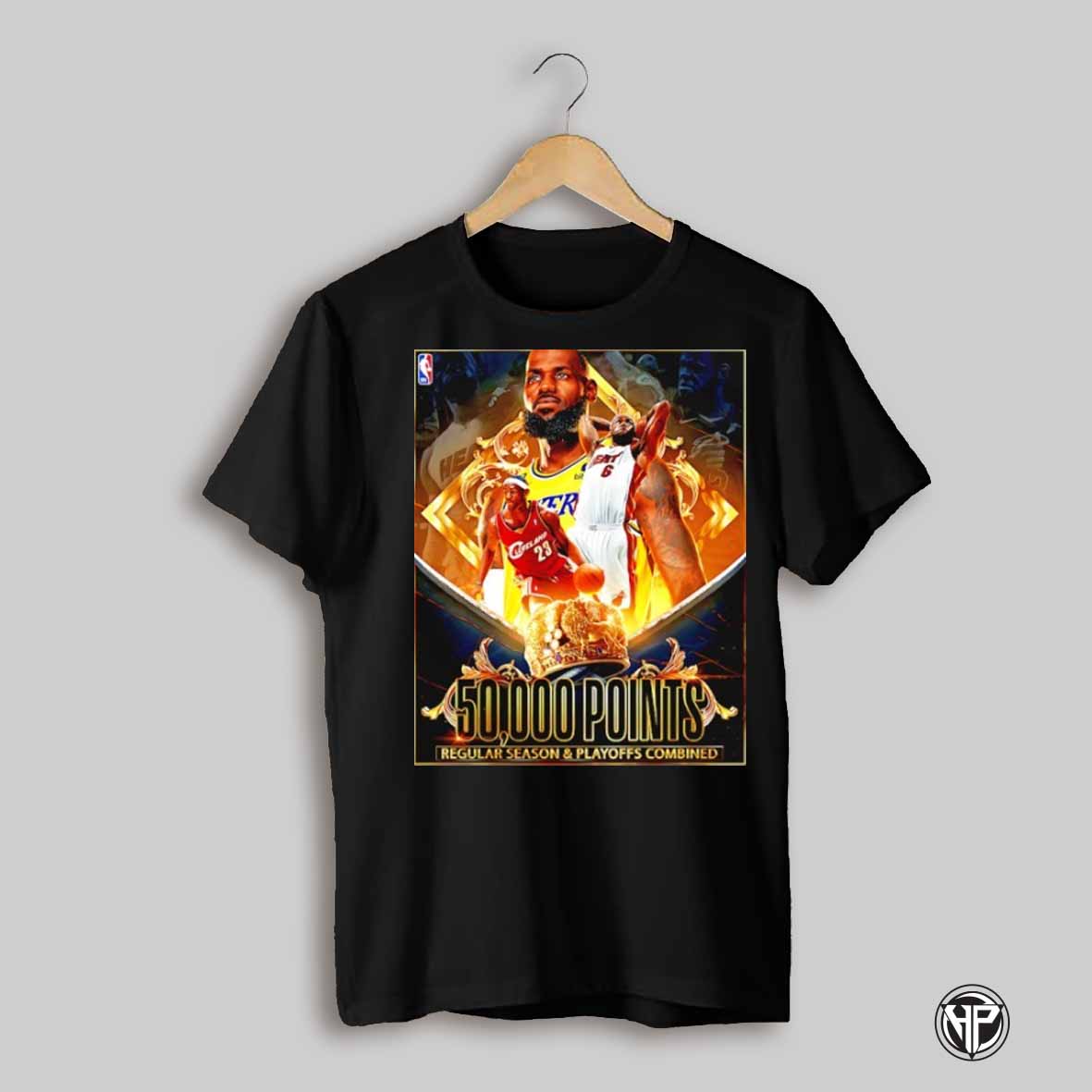 Lebron James 50k Career Points Regular Season And Playoffs Combined Shirt
