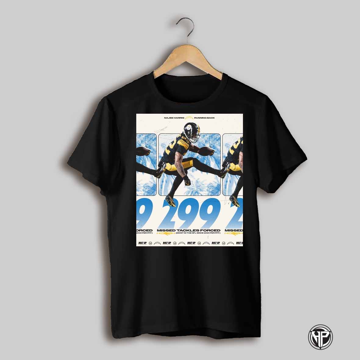 Los Angeles Chargers Najee Harris Running Back 299 Missed Tackles Forced Os In The Nfl Since 2021 Signature Poster T Shirt