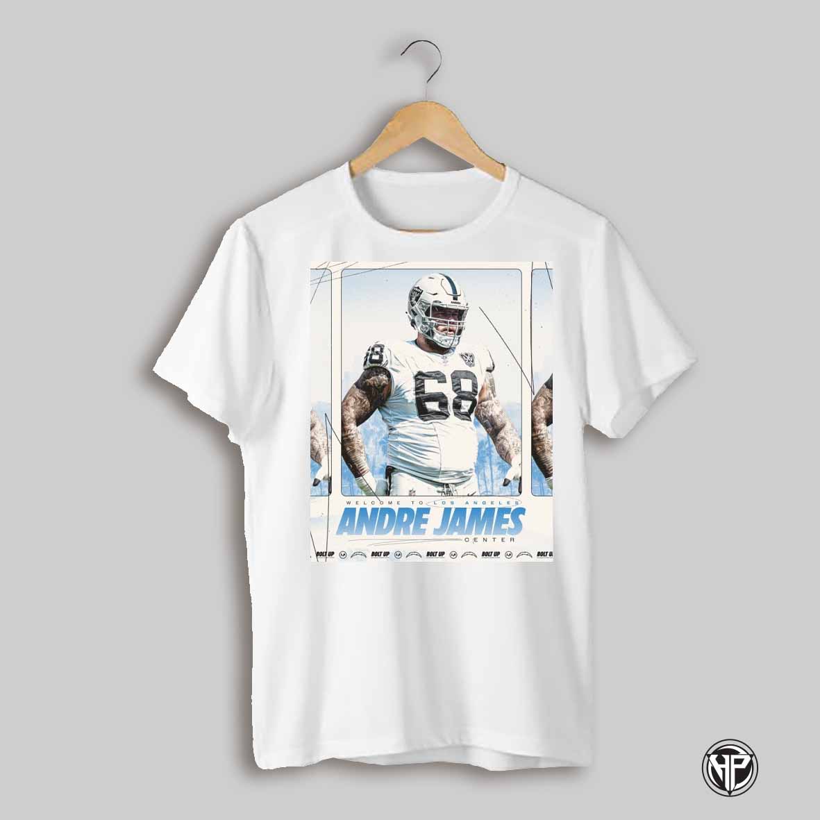 Los Angeles Chargers Welcome To Los Angeles Andre James Center Bolt Up Holdin It Down Poster T Shirt