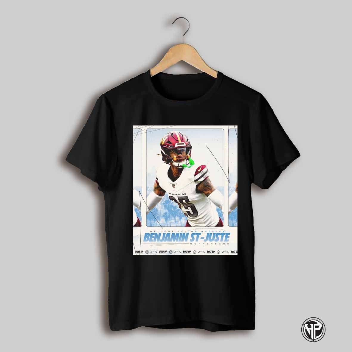 Los Angeles Chargers Welcome To Los Angeles Benjamin St Juste Corner Back Bolt Up Poster T Shirt