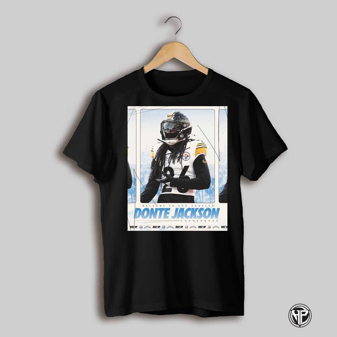 Los Angeles Chargers Welcome To Los Angeles Donte Jackson Cornerback Bolt Up Action Jackson Poster T Shirt