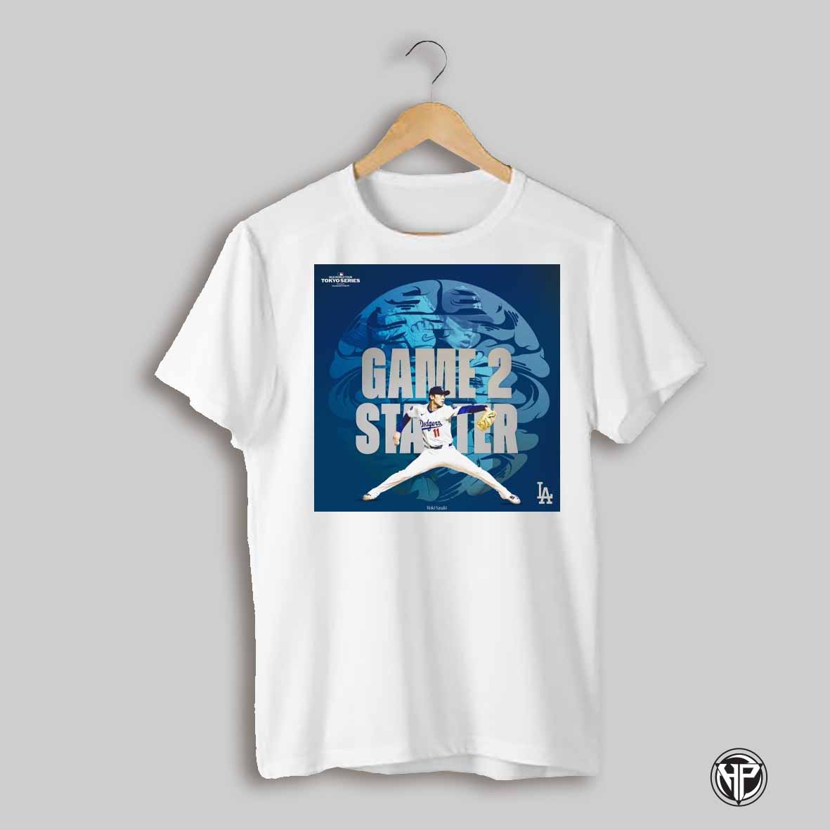 Los Angeles Dodgers Mlb Baseball Roki Sasaki Game 2 Starters Mlb World Tour Tokyo Series Poster T Shirt