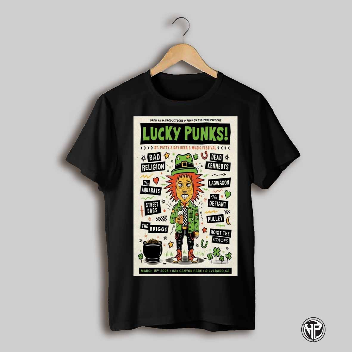 Lucky Punks March 15 2025 Oak Canyon Park Silverado Ca Concert Poster T Shirt