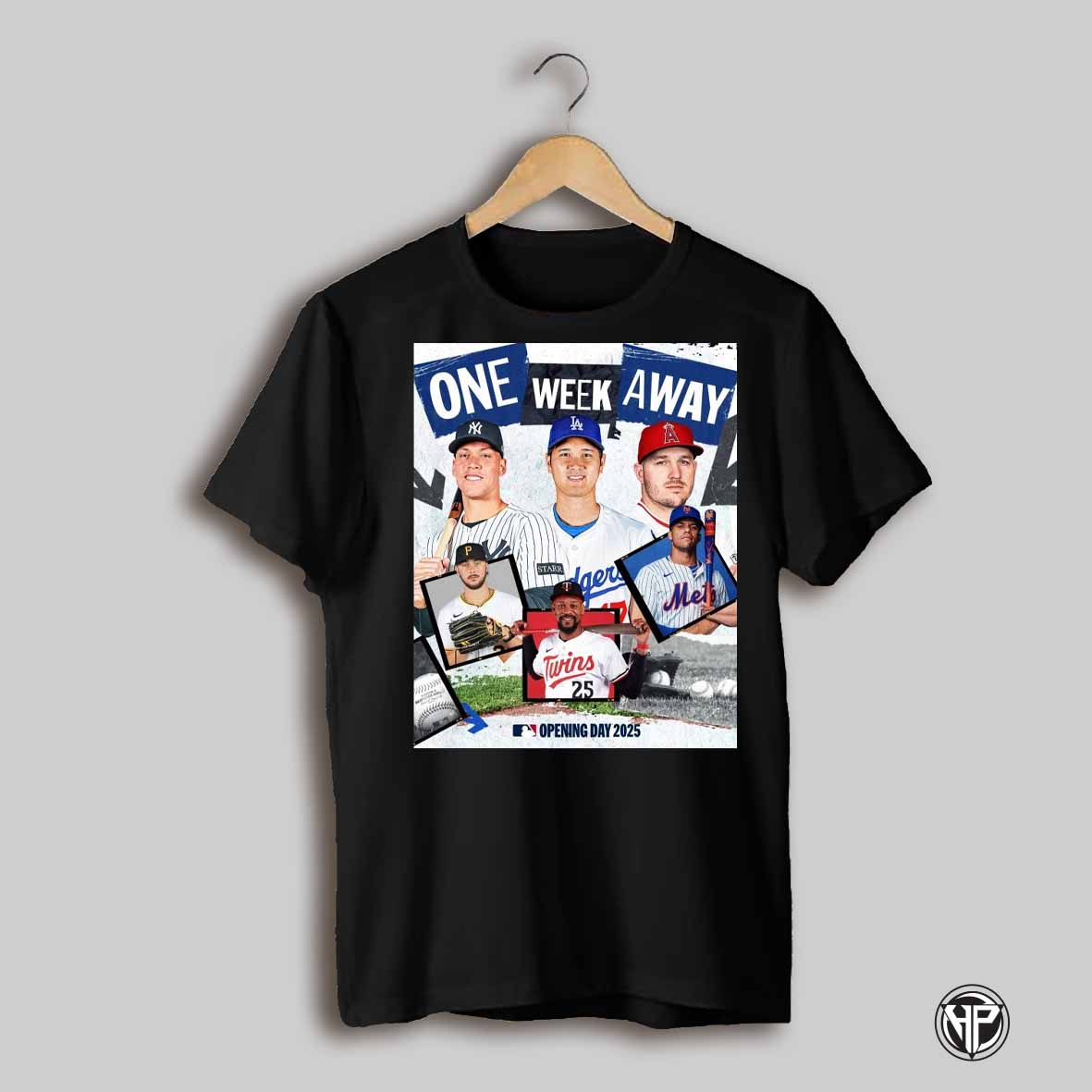 Mlb One Week Away Opening Day 2025 Mike Trout Shohei Ohtani Paul Skenes Byron Buxton Juan Soto Poster T Shirt
