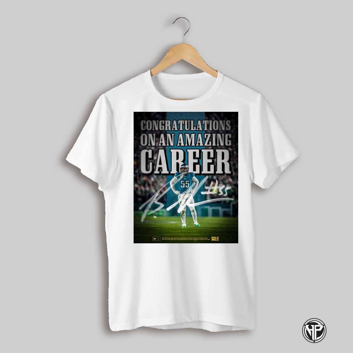 Michigan Wolverines Football Congratulations On An Amazing Career Brandon Graham Signature Poster T Shirt