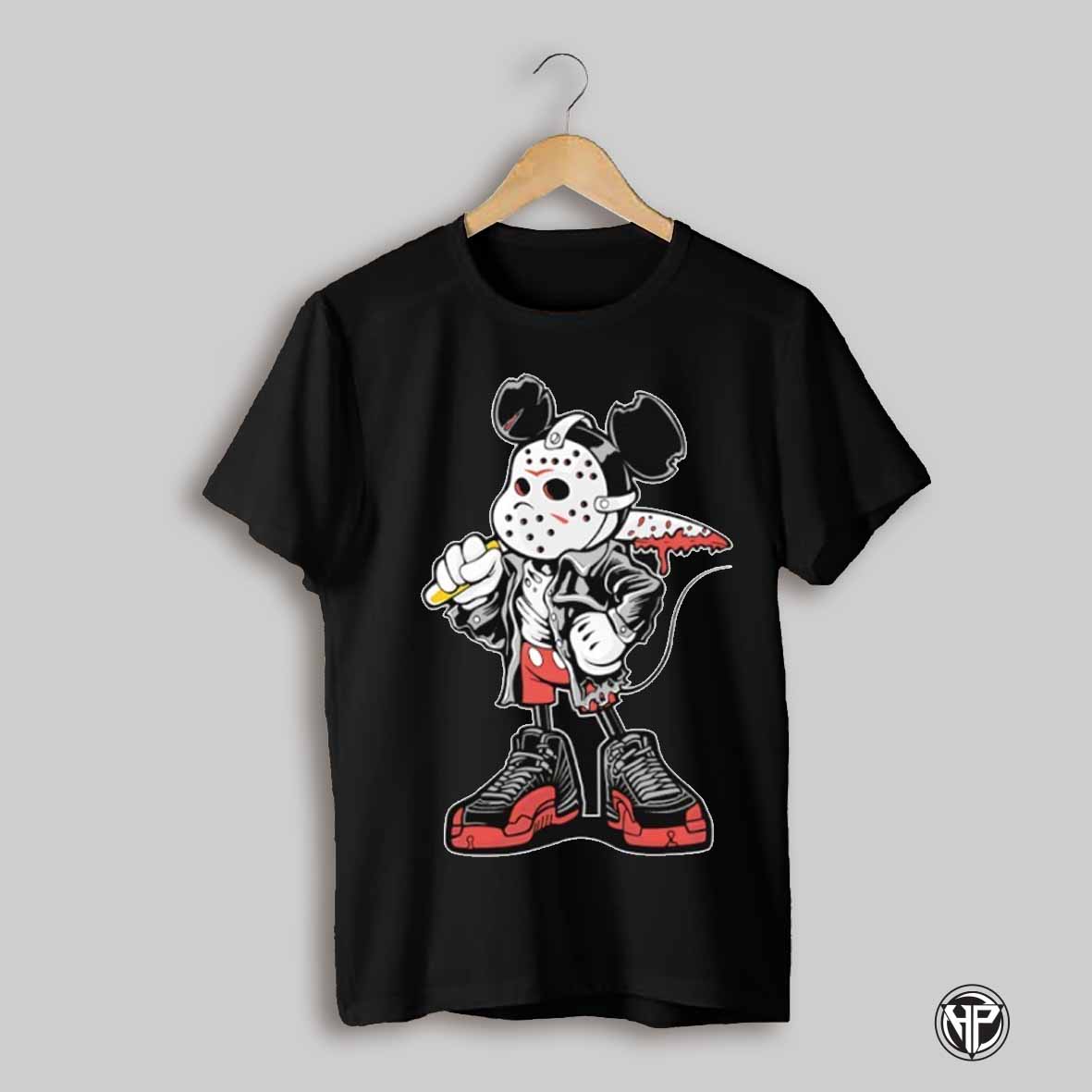 Mickey Mouse Wearing Jason Voorhees Mask Flu Game Shirt