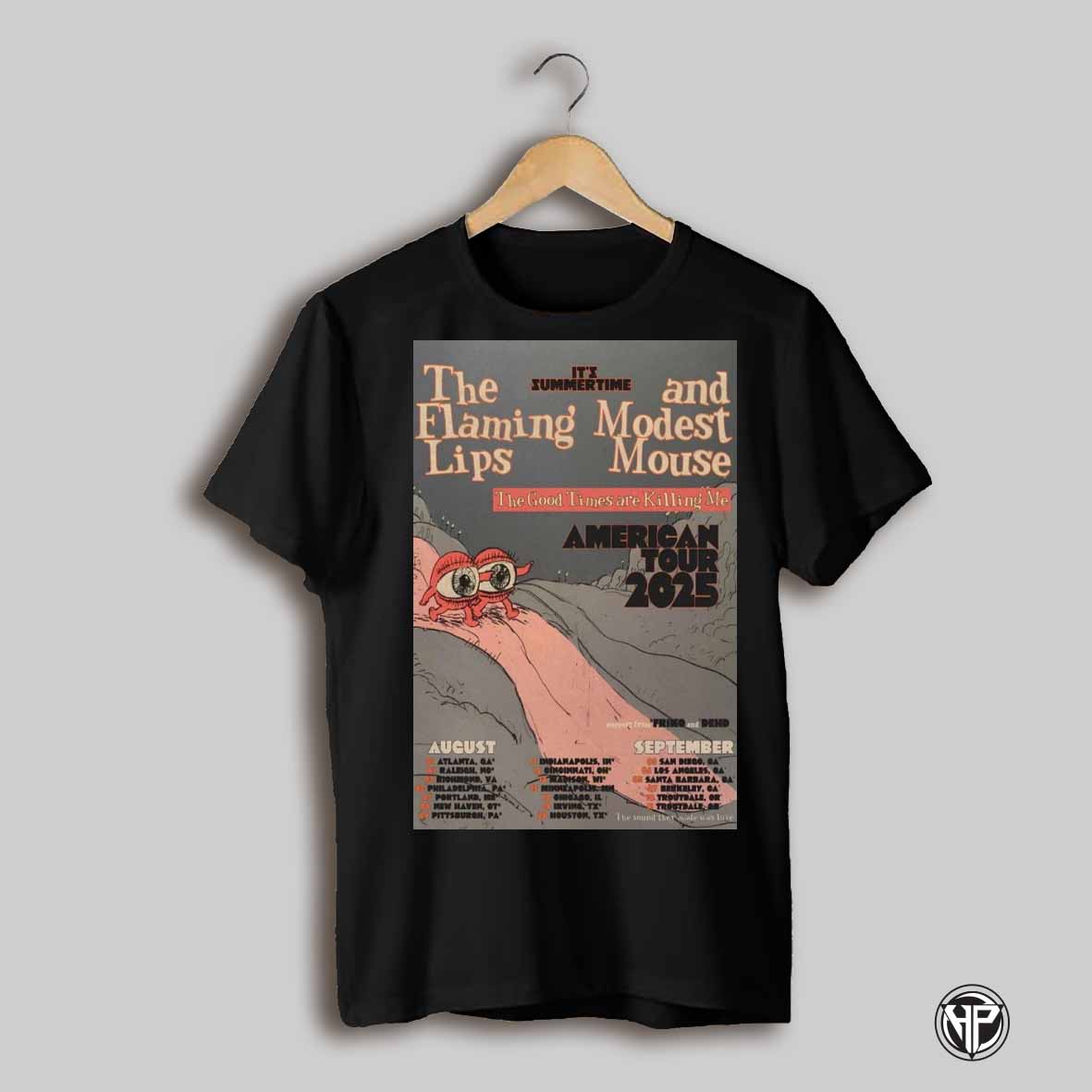 Modest Mouse And The Flaming Lips American Tour Summer 2025 Poster T Shirt
