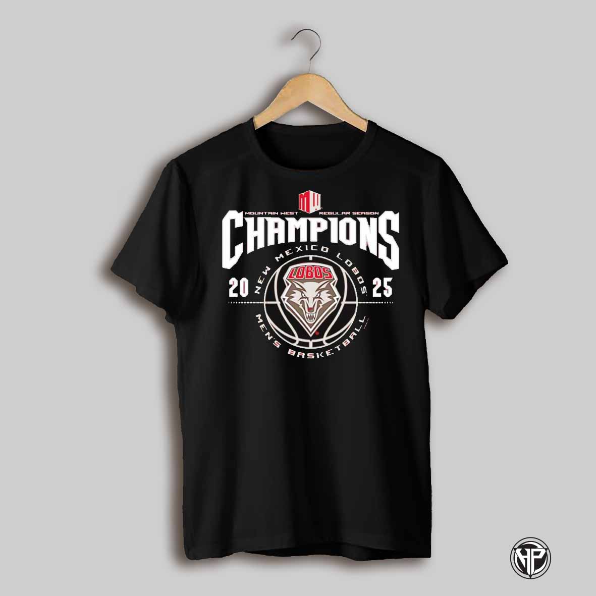 Mountain West Regular Season Champions 2025 New Mexico Lobos Mens Basketball Shirt