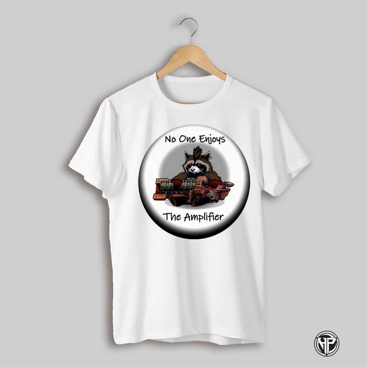No One Enjoys The Amplifier Sad Raccoon Print Shirt