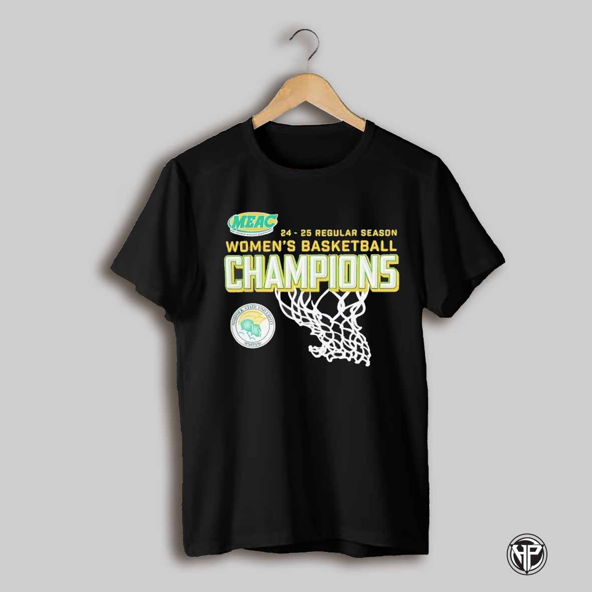 Norfolk State Spartans 2025 Meac Womens Basketball Champions Shirt