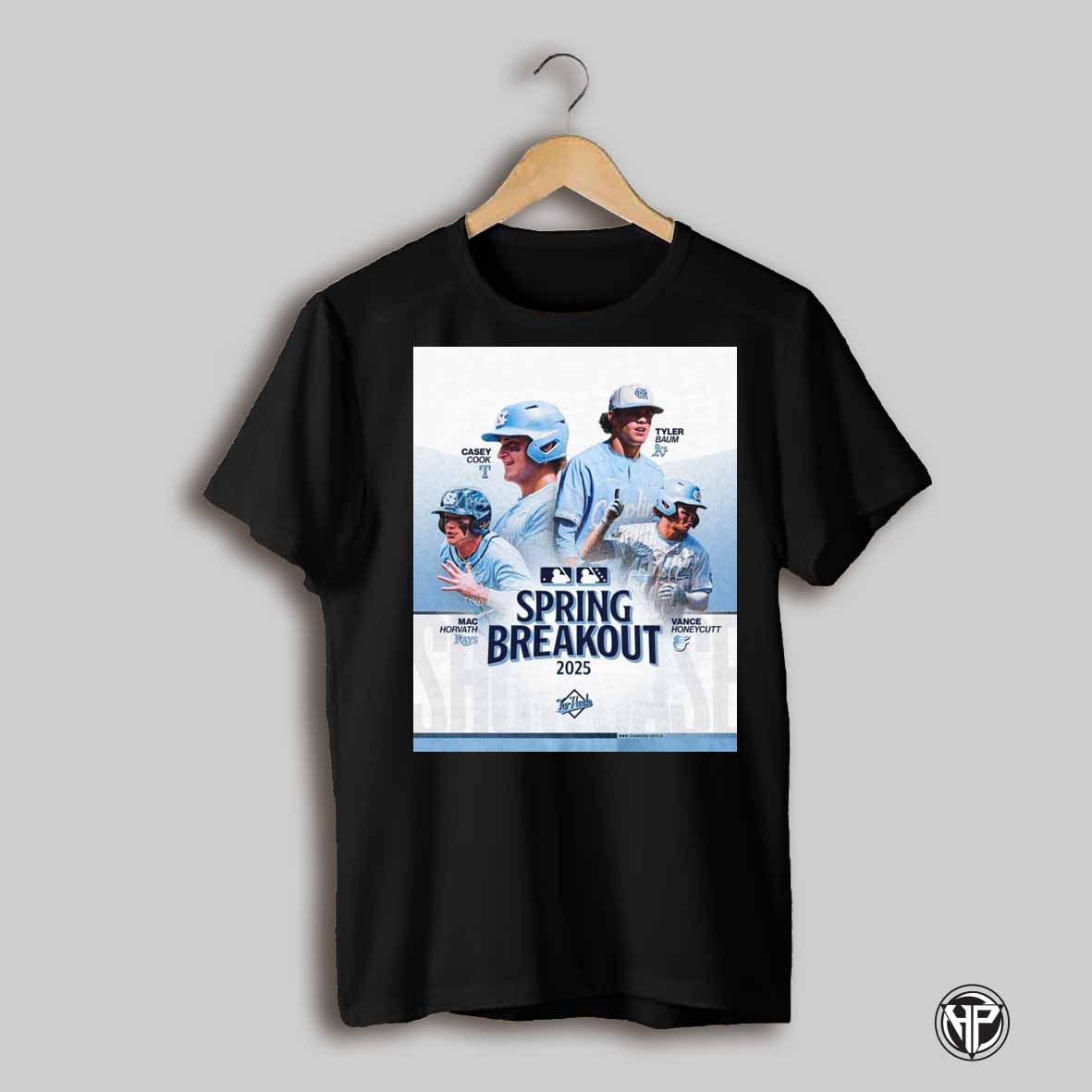 North Carolina Tar Heels Baseball Casey Cook Tyler Baum Mac Horvath Vance Honeycutt Mlb Spring Breakout 2025 Poster T Shirt