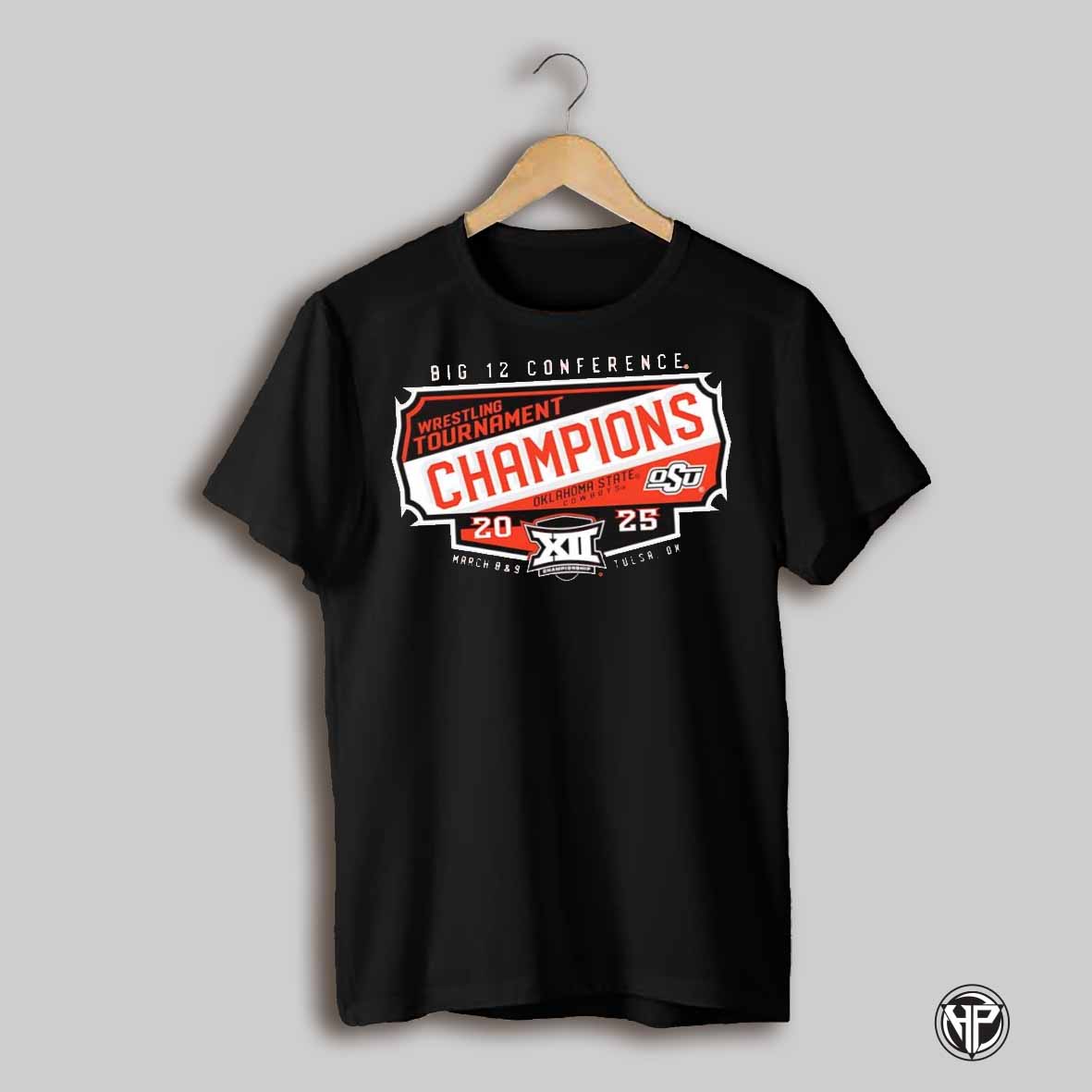 Oklahoma State Cowboys 2025 Big 12 Wrestling Conference Tournament Champions Shirt