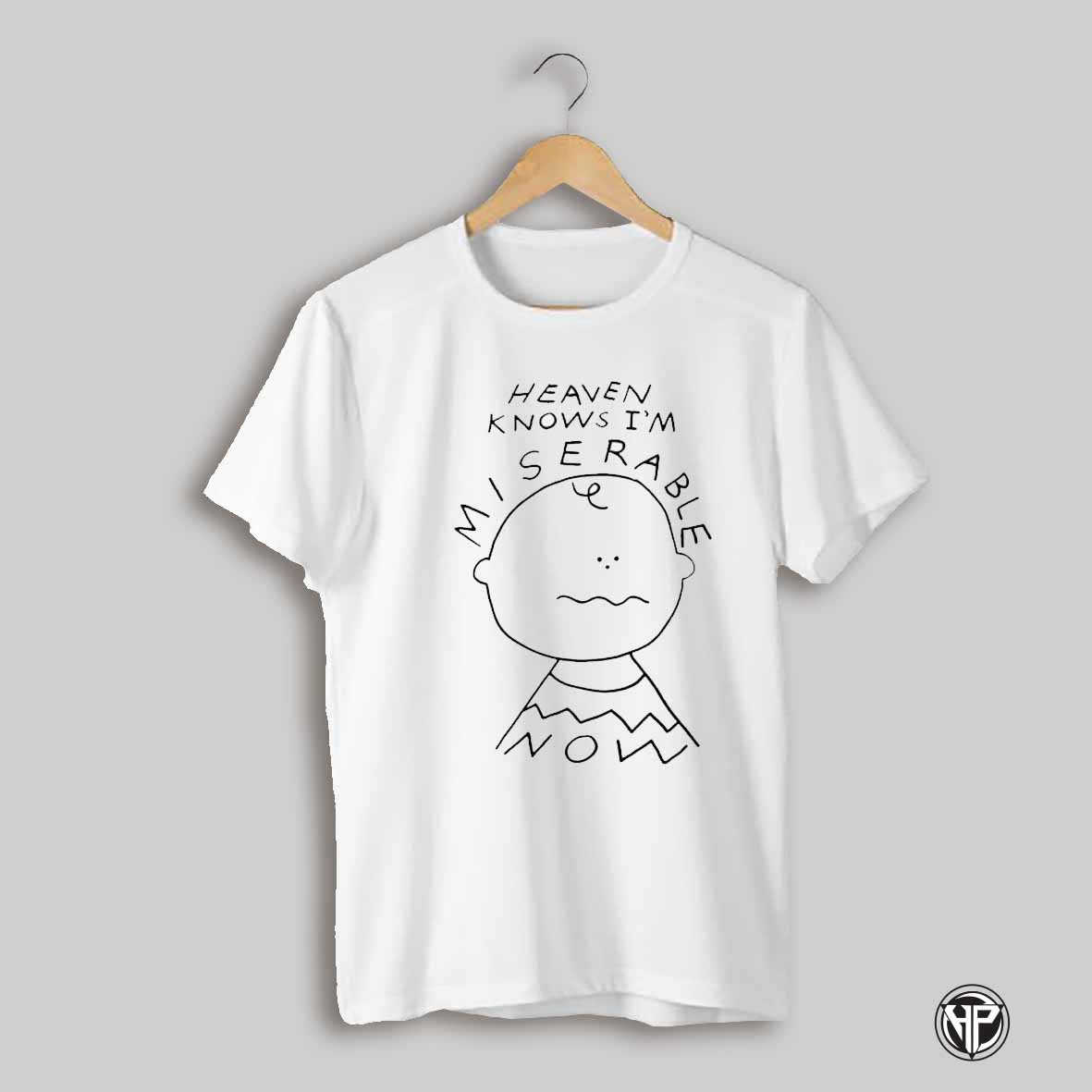 Peanuts Charlie Brown Heaven Knows Im Miserable Shirt