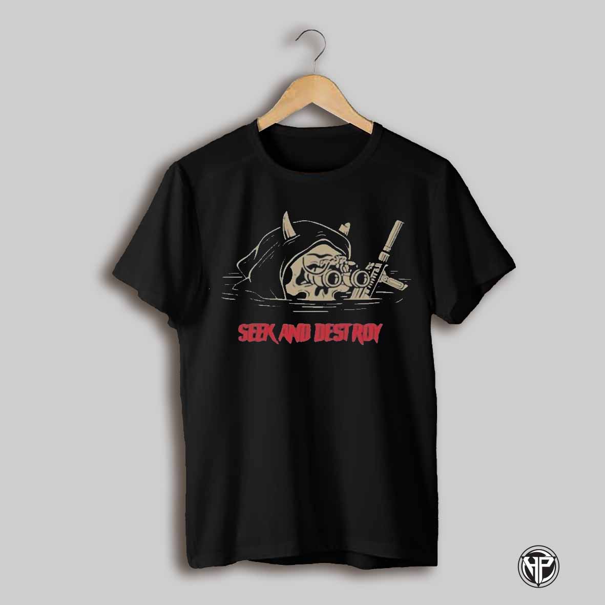 Phosphor Seek And Destroy Heavyweight Fde Red T Shirt