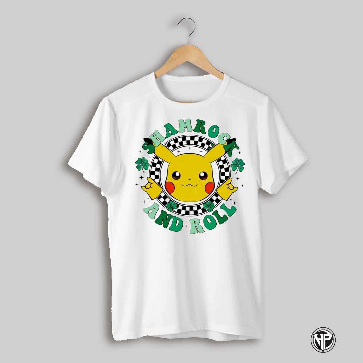 Pikachu Pokemon Shamrock And Roll St Patricks Day Shirt