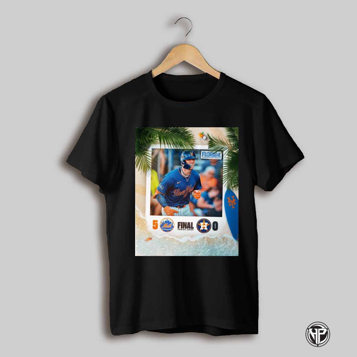 Poster Brett Baty New York Mets Baseball Mlb Win 5 0 Houston Astros Final Score Feb 27 2025 T Shirt