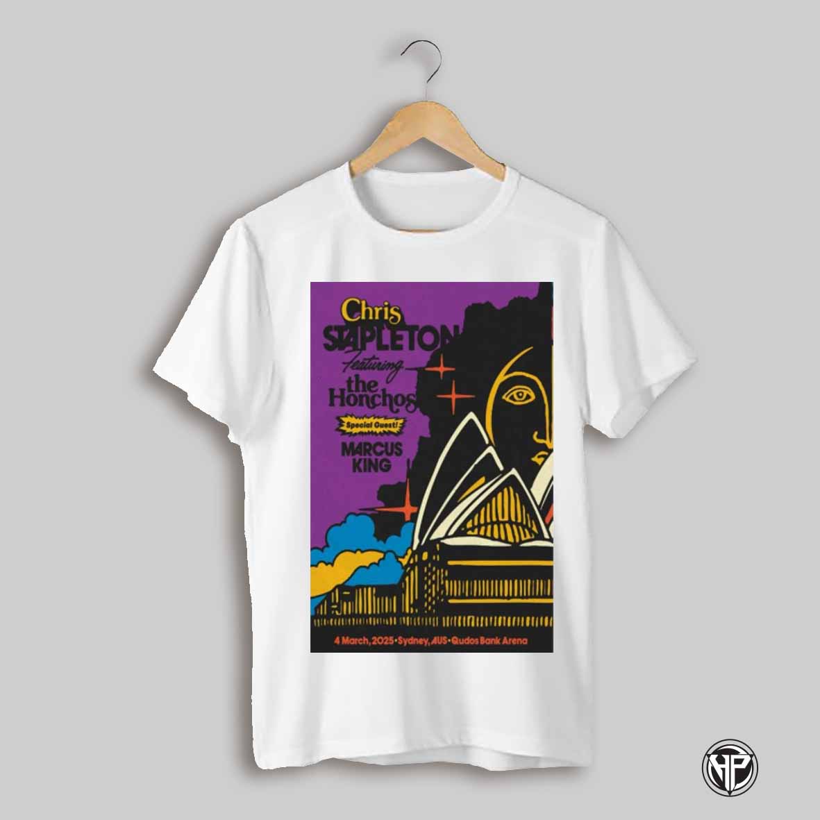 Poster Chris Stapleton Featuring The Honchos Special Guest Marcus King On March 4 2025 In Sydney Australia Tour T Shirt